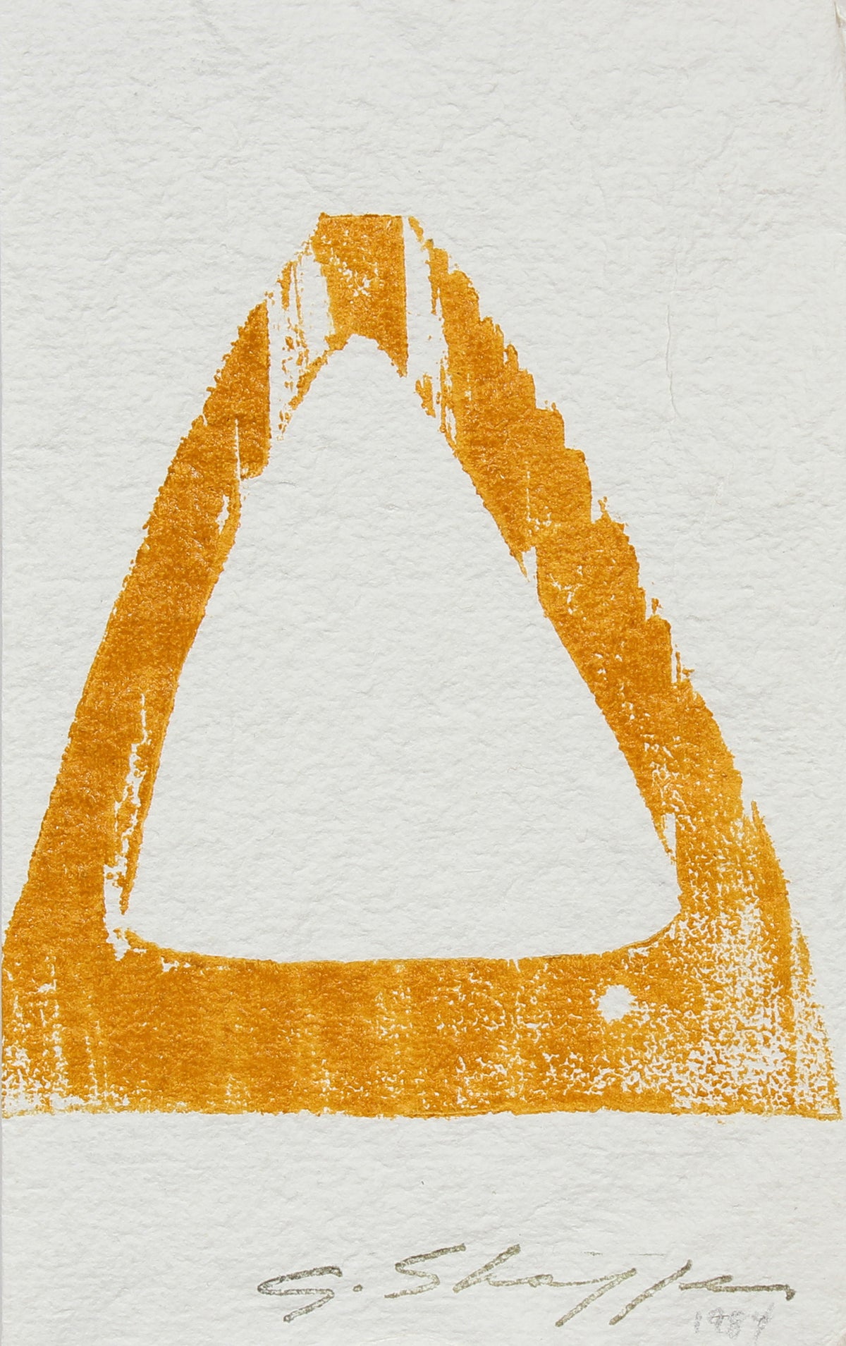 Orange Triangular Monotype &lt;br&gt;1984 Monotype &lt;br&gt;&lt;br&gt;#96813