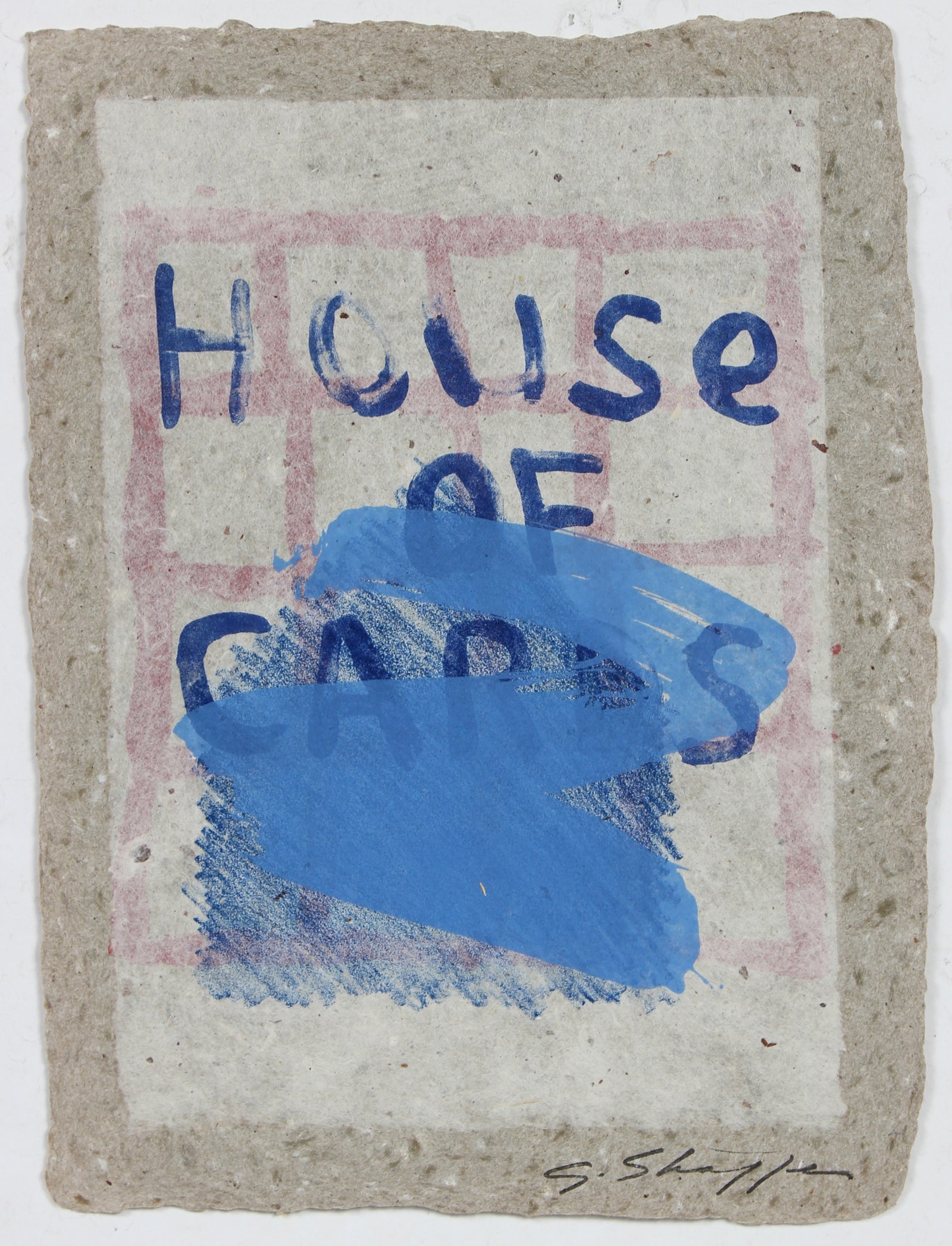 <i>House of Cards Series</i>, Abstracted Graphic Block <br>1992 Lithograph <br><br>#96829