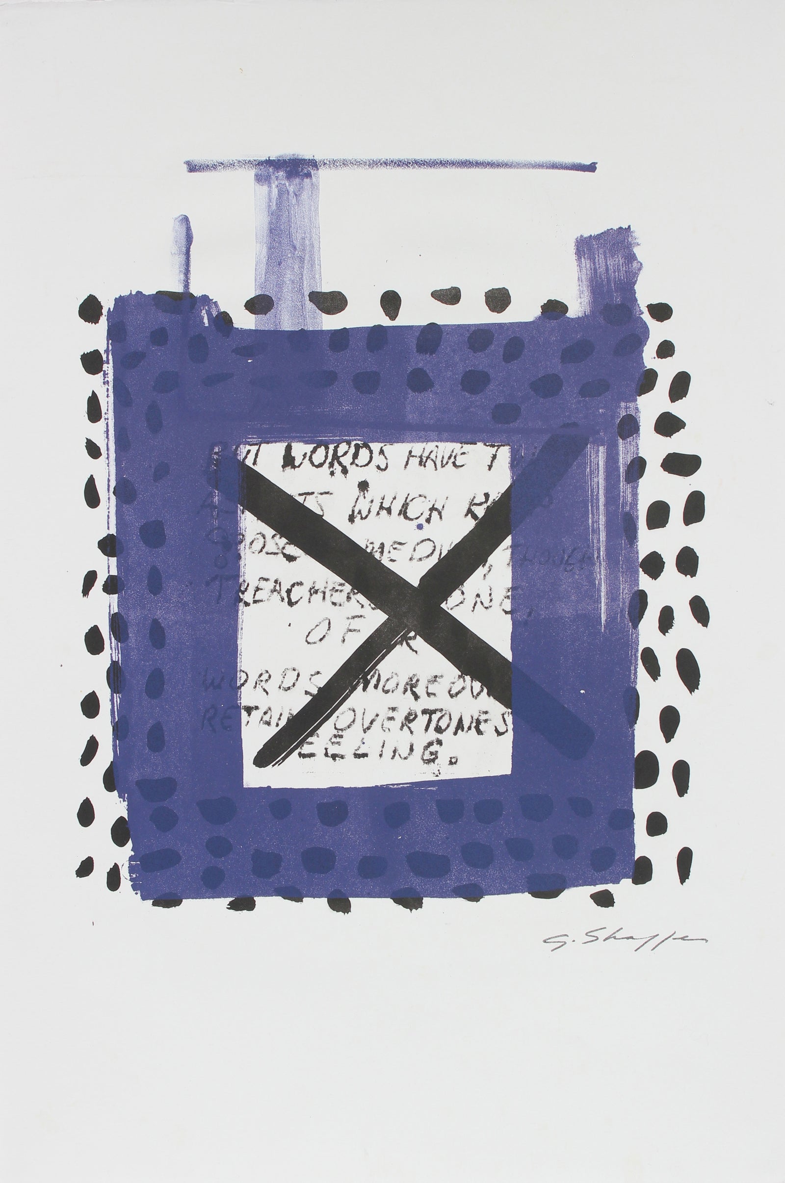 Box and Dots <br>1999 Lithograph <br><br>#96840