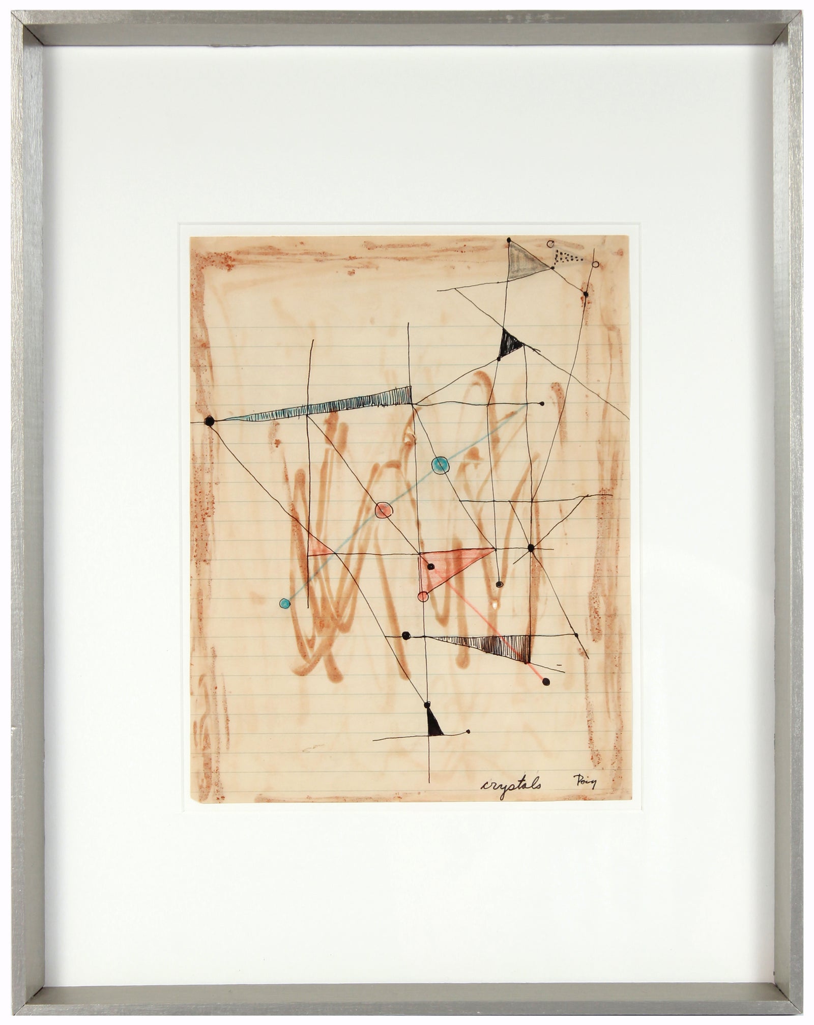 <i>Crystals</i> <br>Late 1960s Ink & Colored Pencil <br><br>#96888