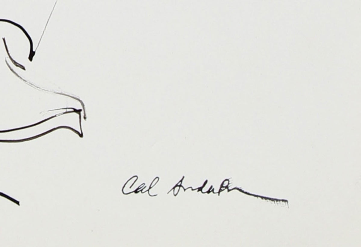 Banjo Player Sketch<br>Mid Century Ink<br><br>#97508