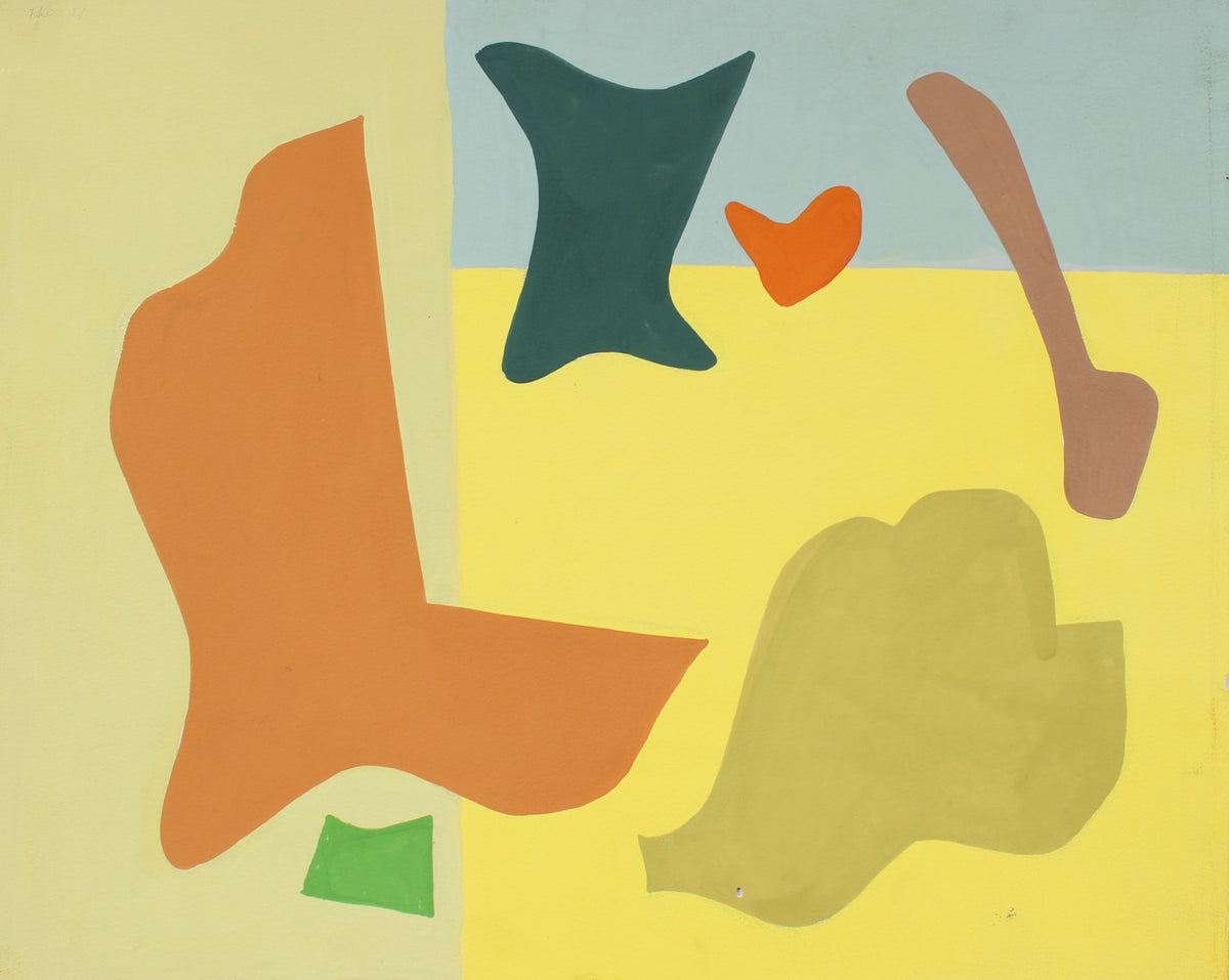 Matisse Inspired Abstract<br>1946 Gouache<br><br>#97545