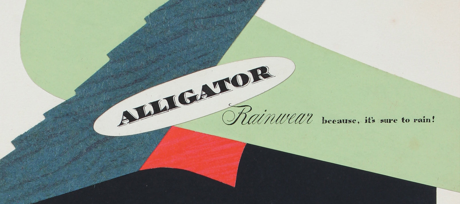 <i>Alligator Rainwear</i> <br>Mid Century Collage <br><br>#97588