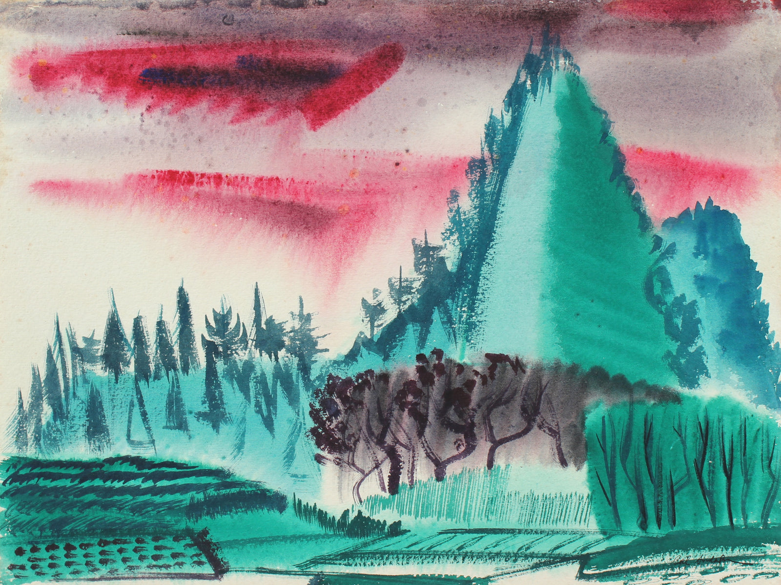 <i>Okinawa</i> <br>1945 Watercolor <br><br>#97606