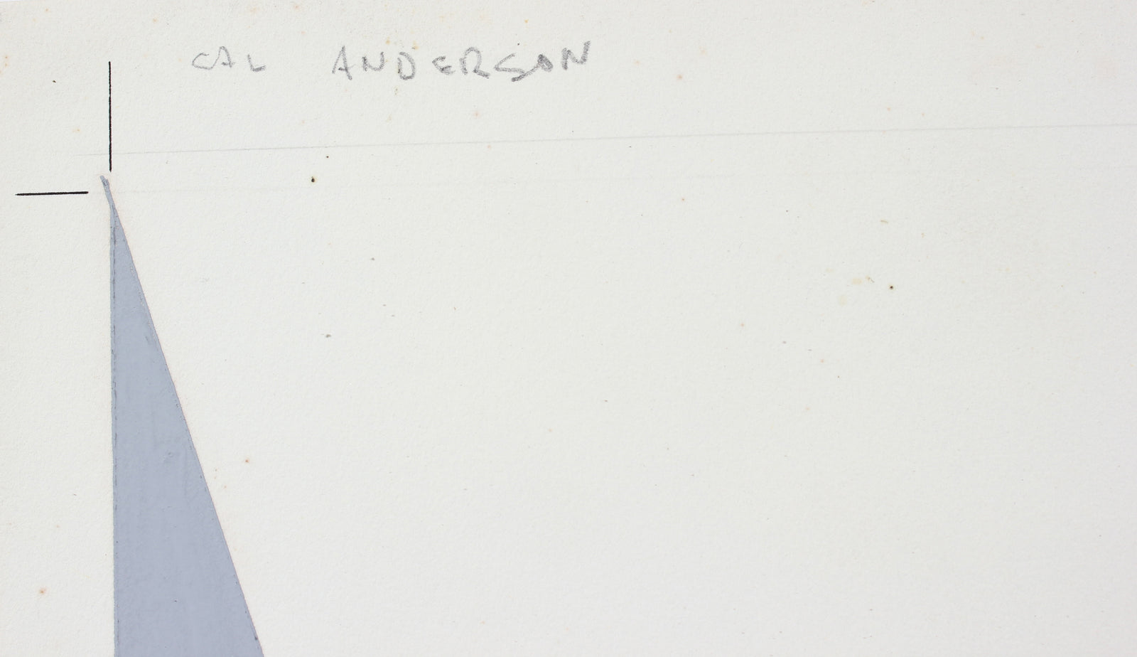 Monochromatic Abstract Cubist Drawing <br>Mid 20th Century Gouache & Pastel <br><br>#97617