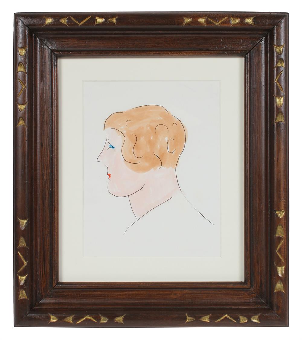 Portrait in Profile <br>1970s Felt Marker <br><br>#7602