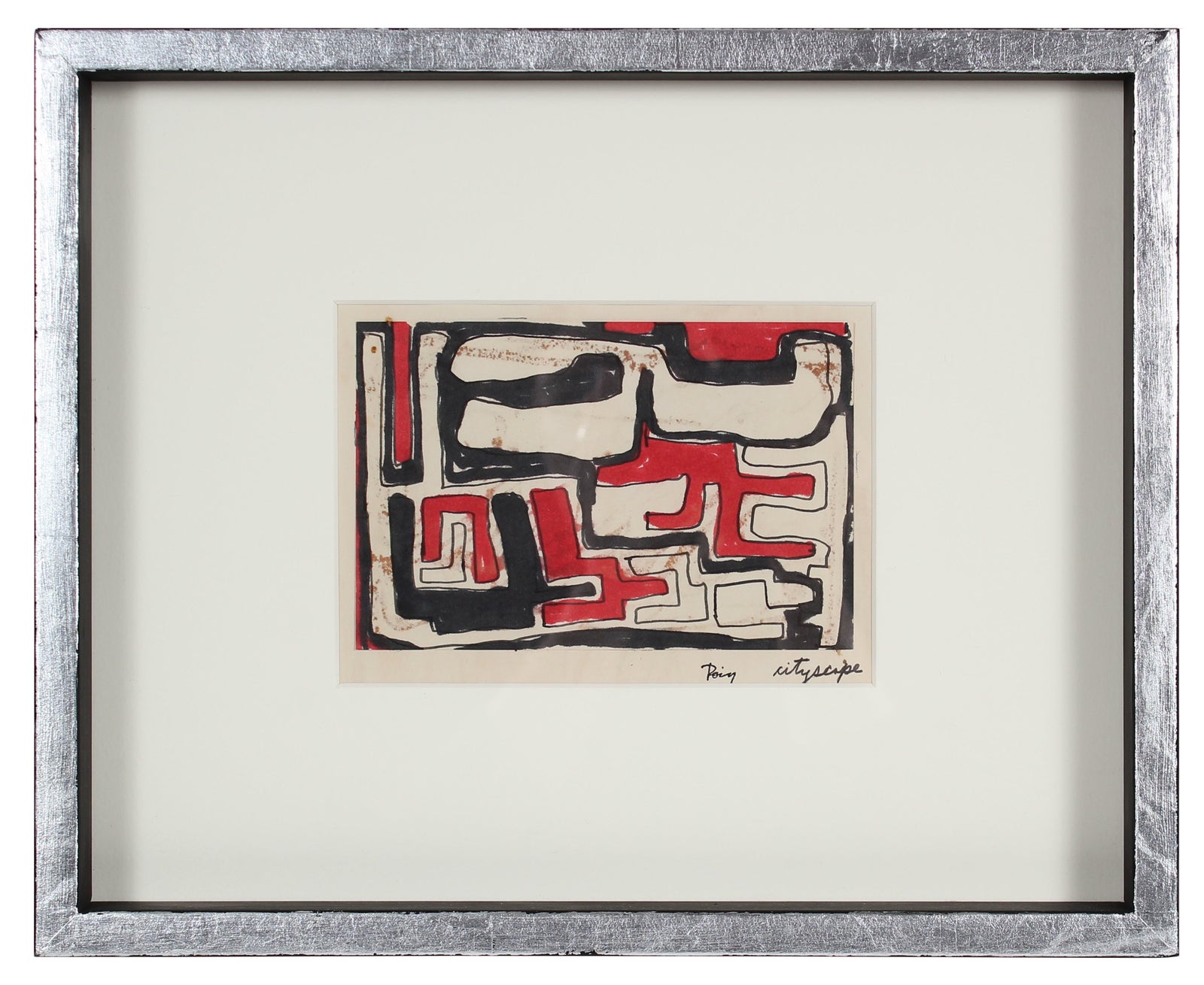 <i>Cityscape</i><br>1960s Ink on Paper Abstract<br><br>#97730