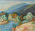 Creek with Mountains Landscape <br>20th Century Oil <br><br>#97854