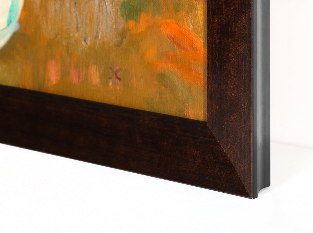 Flowers in Ceramic Vase Still Life <br>Late 20th Century Oil <br><br>#97856