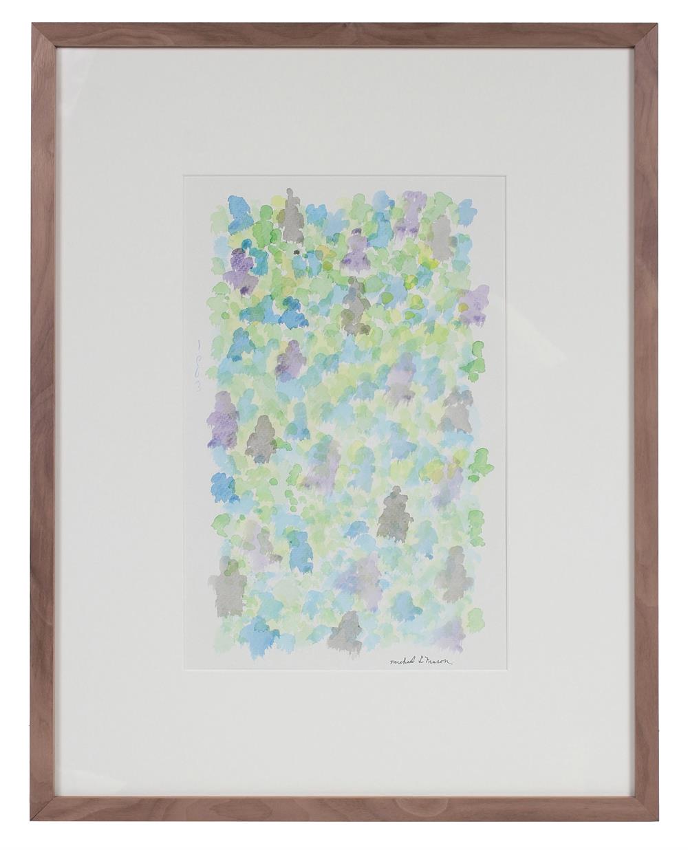 Purple & Green Color Field<br>1963 Watercolor<br><br>#98096
