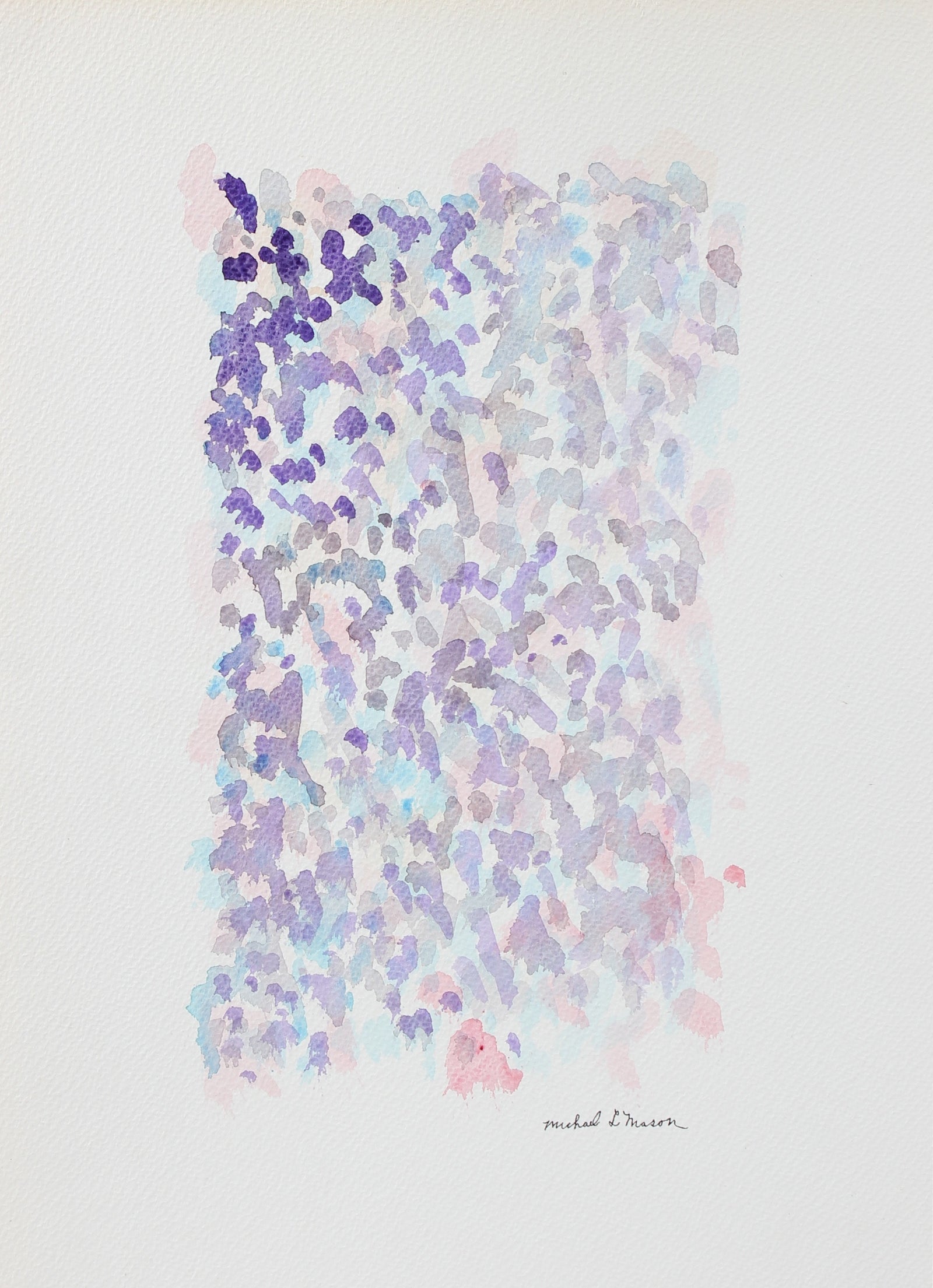 Lavender Floral Color Study <br>1963 Watercolor <br><br>#98130