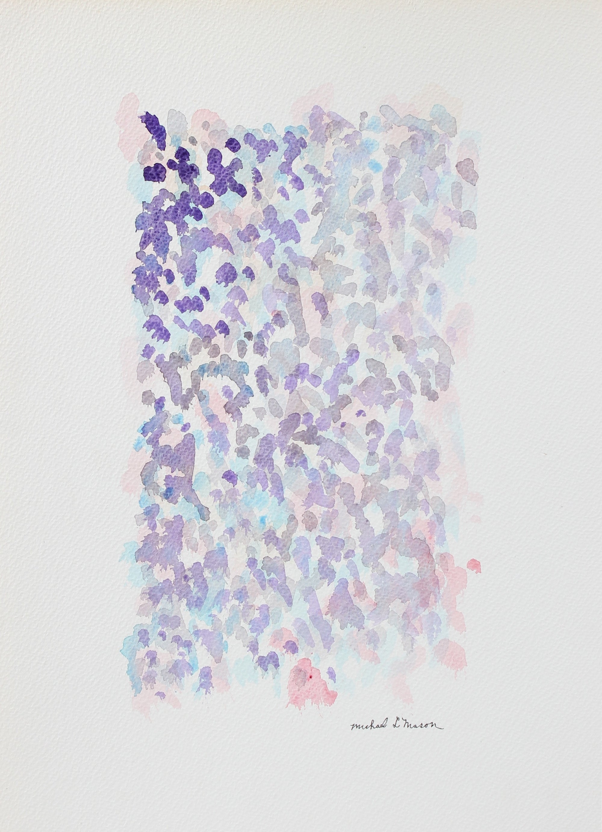 Lavender Floral Color Study <br>1963 Watercolor <br><br>#98130