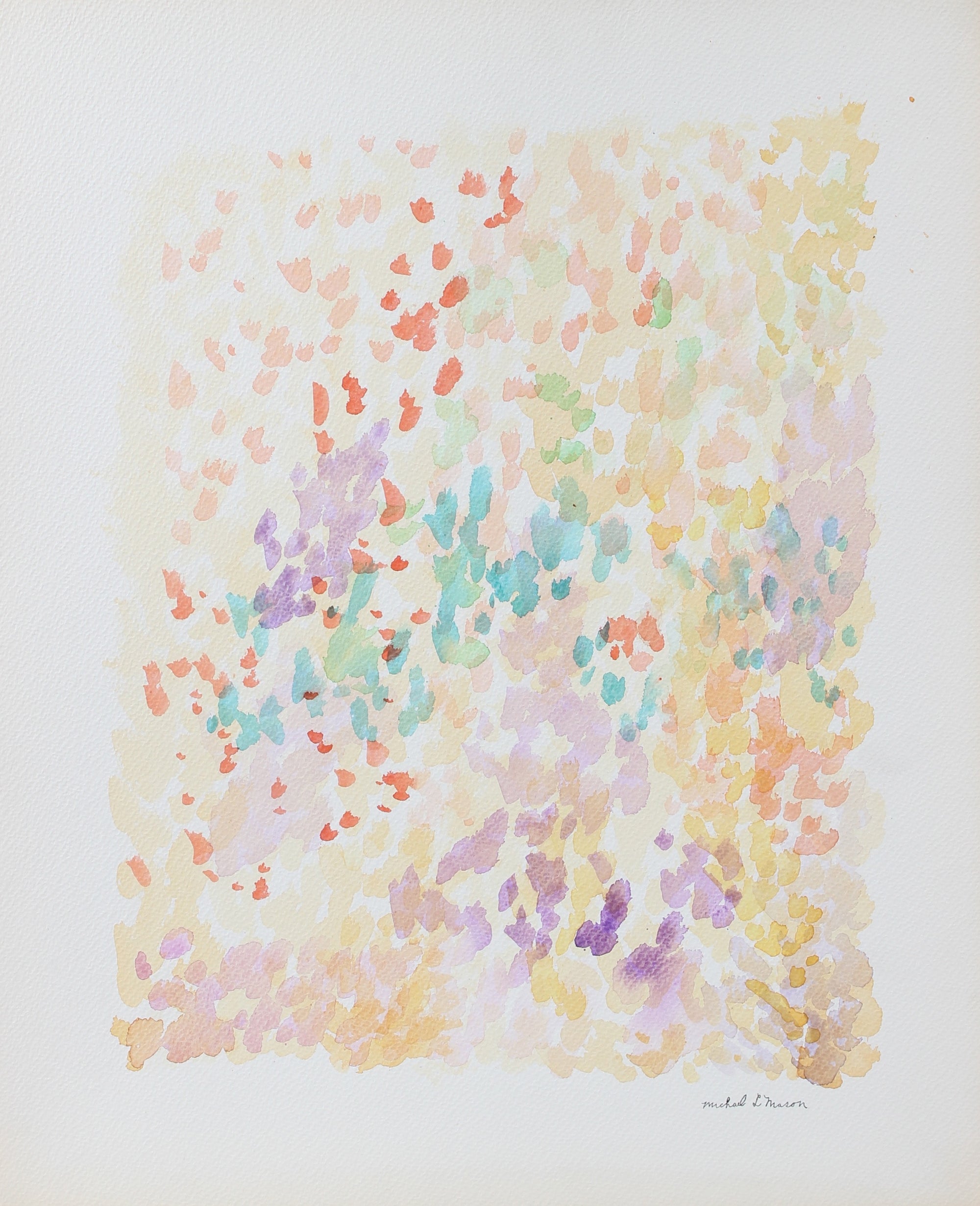 Pastel Pointillism Deconstruction<br>1963 Watercolor<br><br>#98131