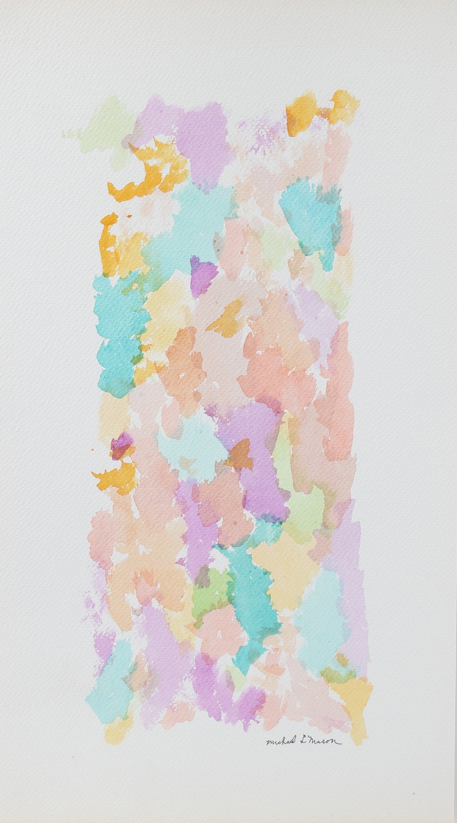 Slender Pastel Color Field <br>1963 Watercolor <br><br>#98132