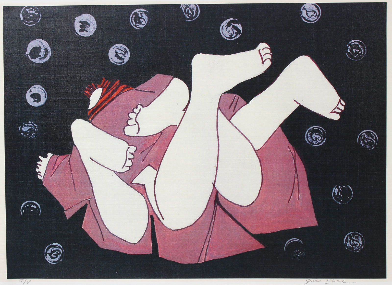 <i>Les Positions Huit D'amour (The Eight Positions of Love)</i> <br>Late 20th C. Ink Jet Print <br><br>#98153