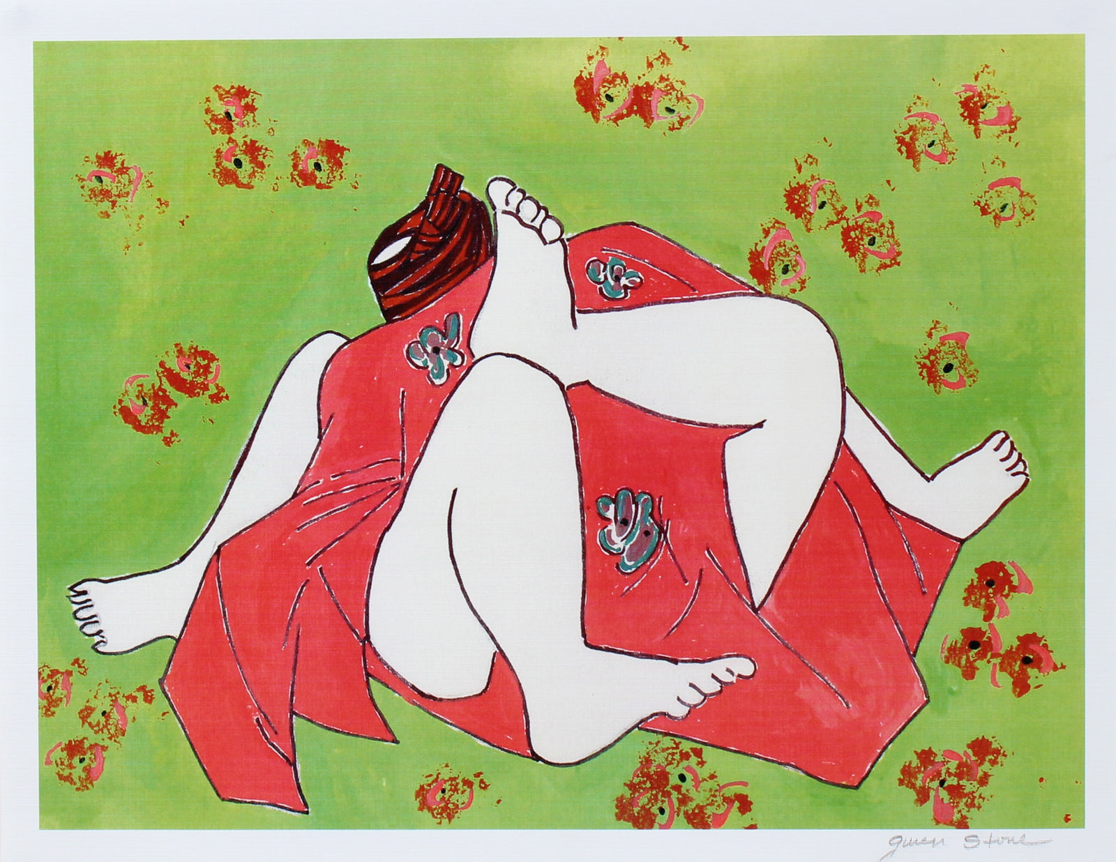 <i>Les Positions Huit D'amour (The Eight Positions of Love)</i> <br>Late 20th C. Ink Jet Print <br><br>#98167