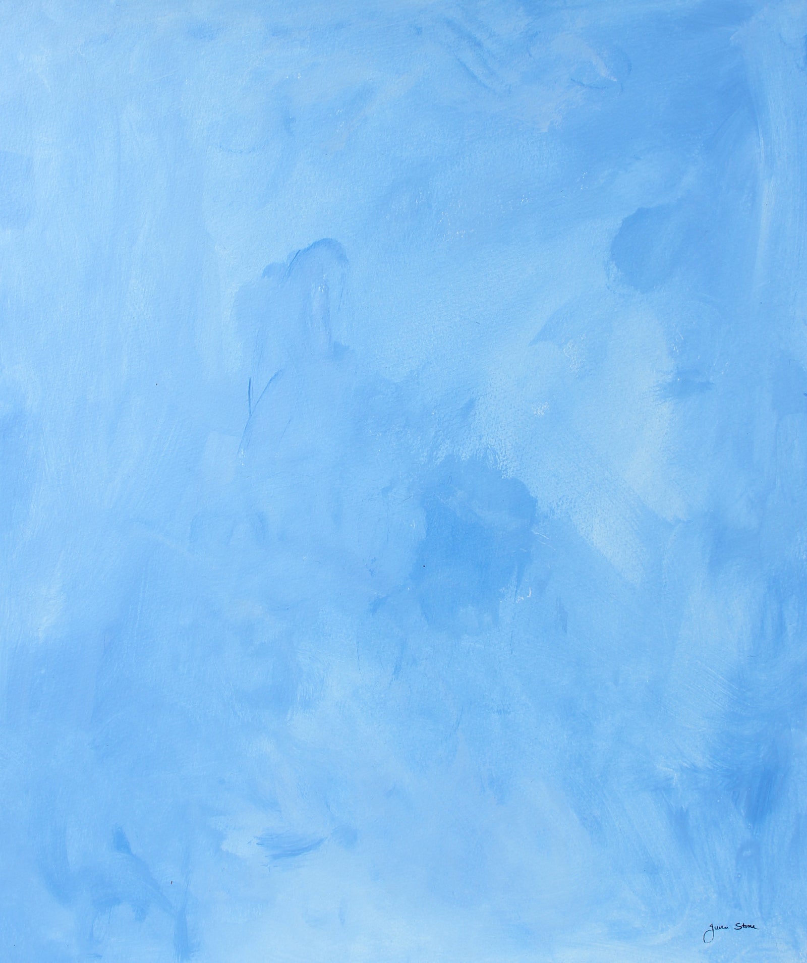 Baby Blue Abstract <br>20th Century Gouache <br><br>#98172