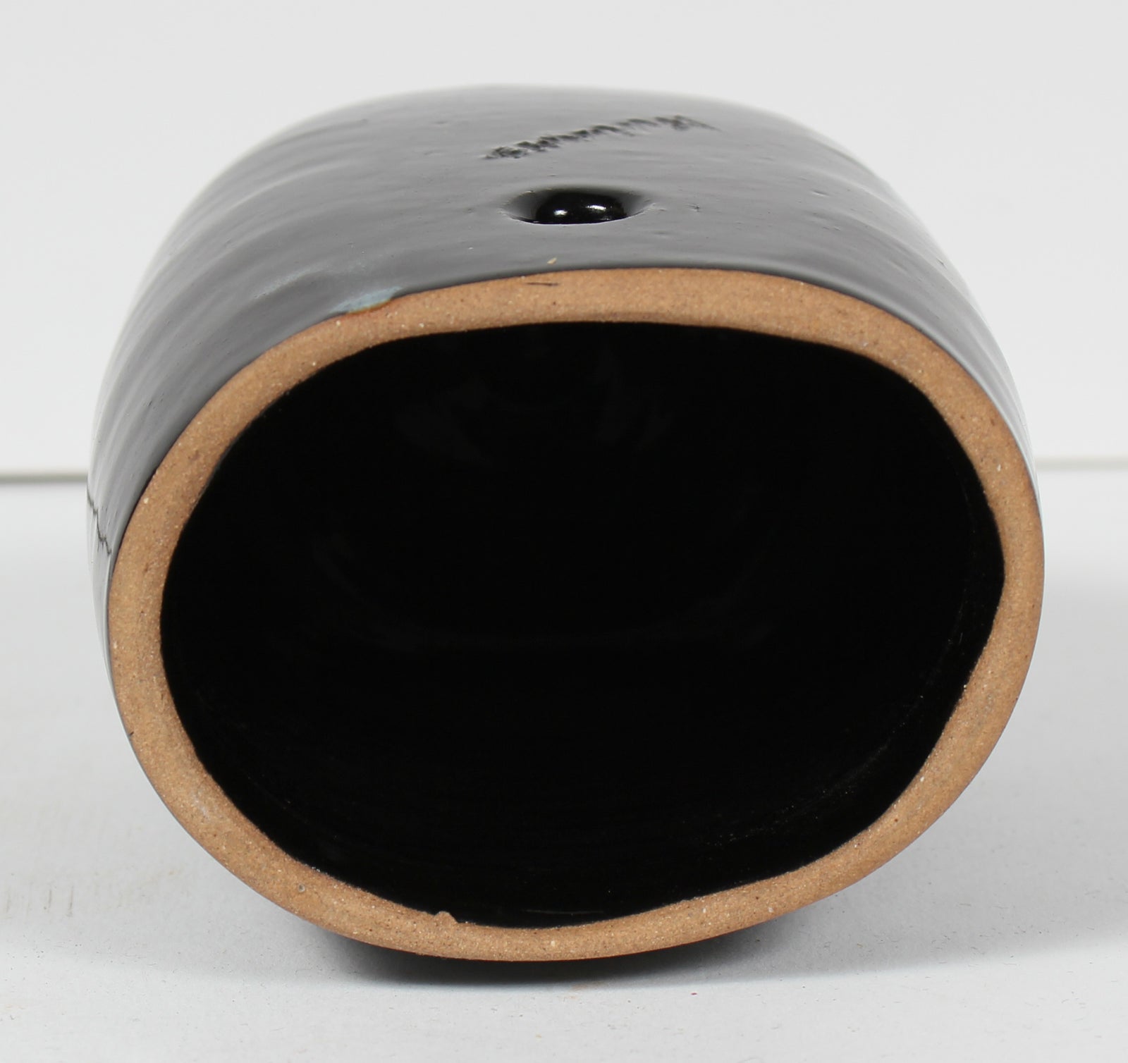 Black, Blue, & Gray Ceramic With Geometric Pattern <br><br>#98380