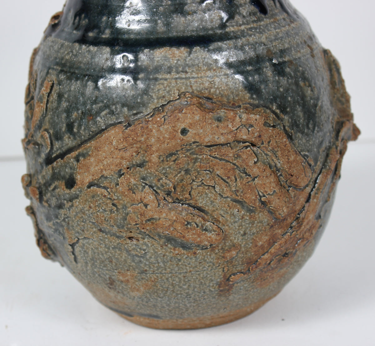 Stoneware Vase With Textured Exterior <br>20th Century <br><br>#98404