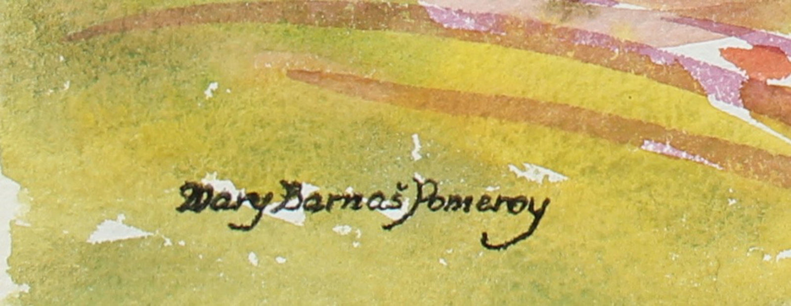 Red Shoreline <br>Mid Century Watercolor <br><br>#98652