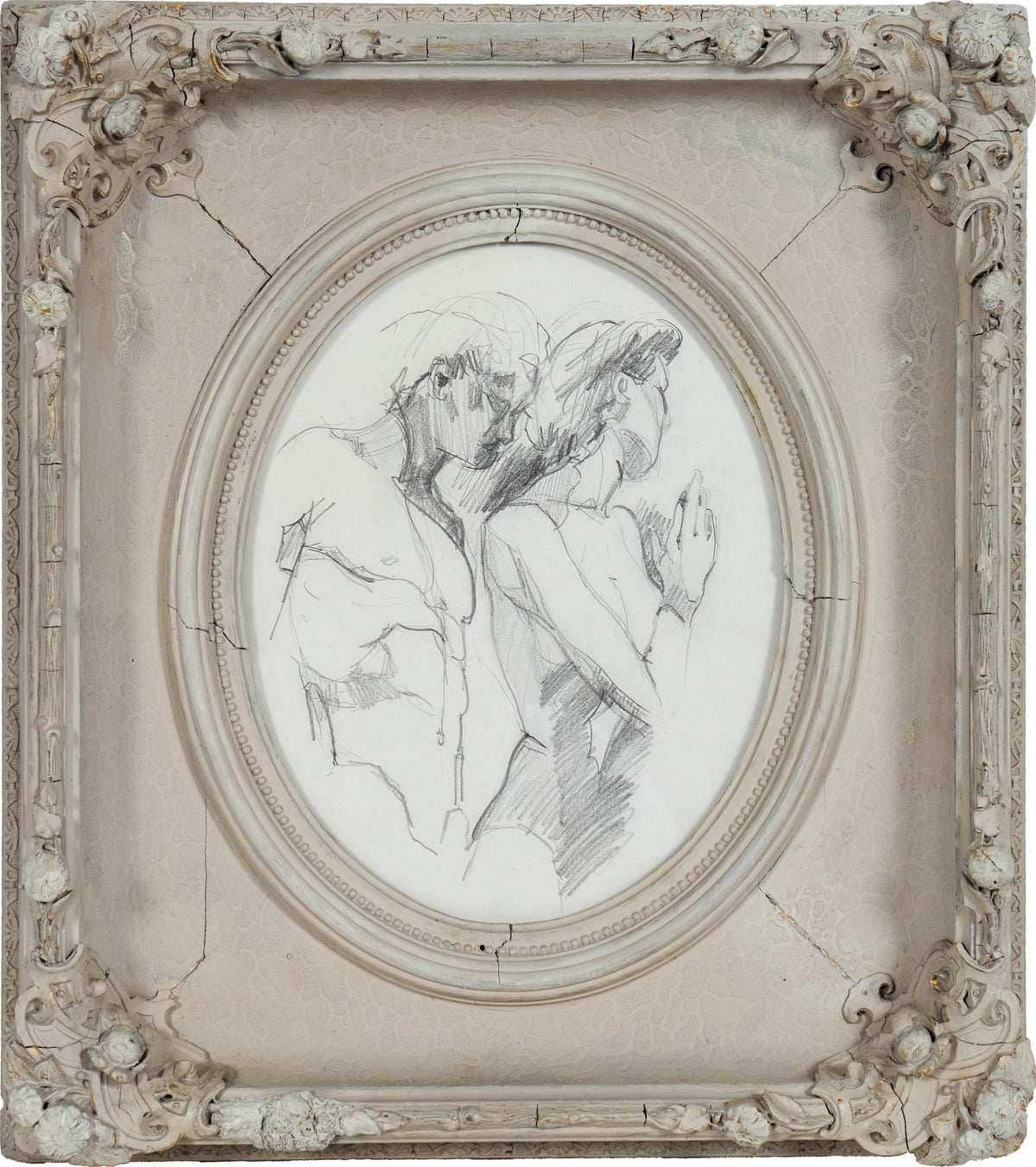 Nude Figure Pair &lt;br&gt;20th Century Graphite &lt;br&gt;&lt;br&gt;#98940