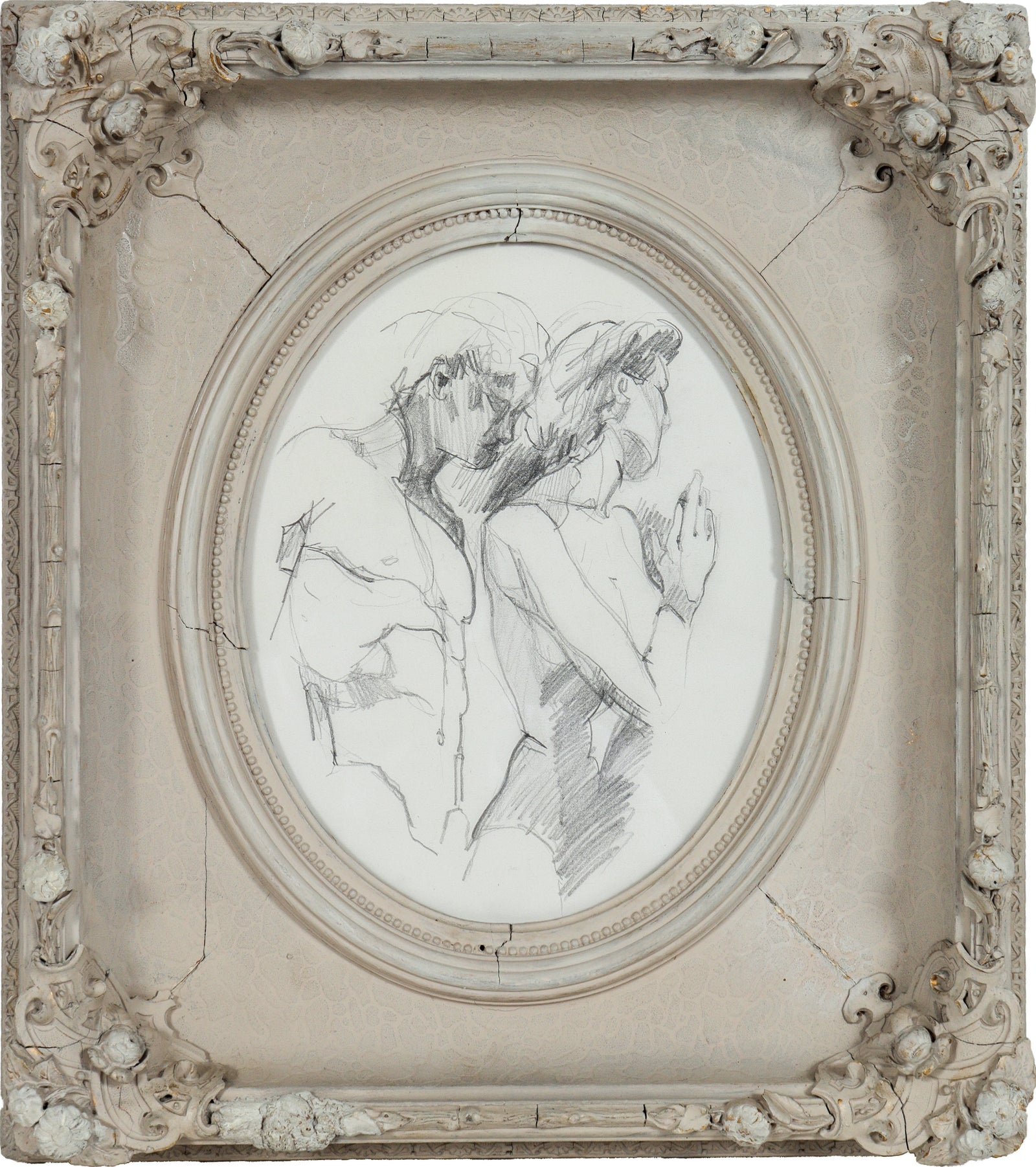 Nude Figure Pair <br>20th Century Graphite <br><br>#98940