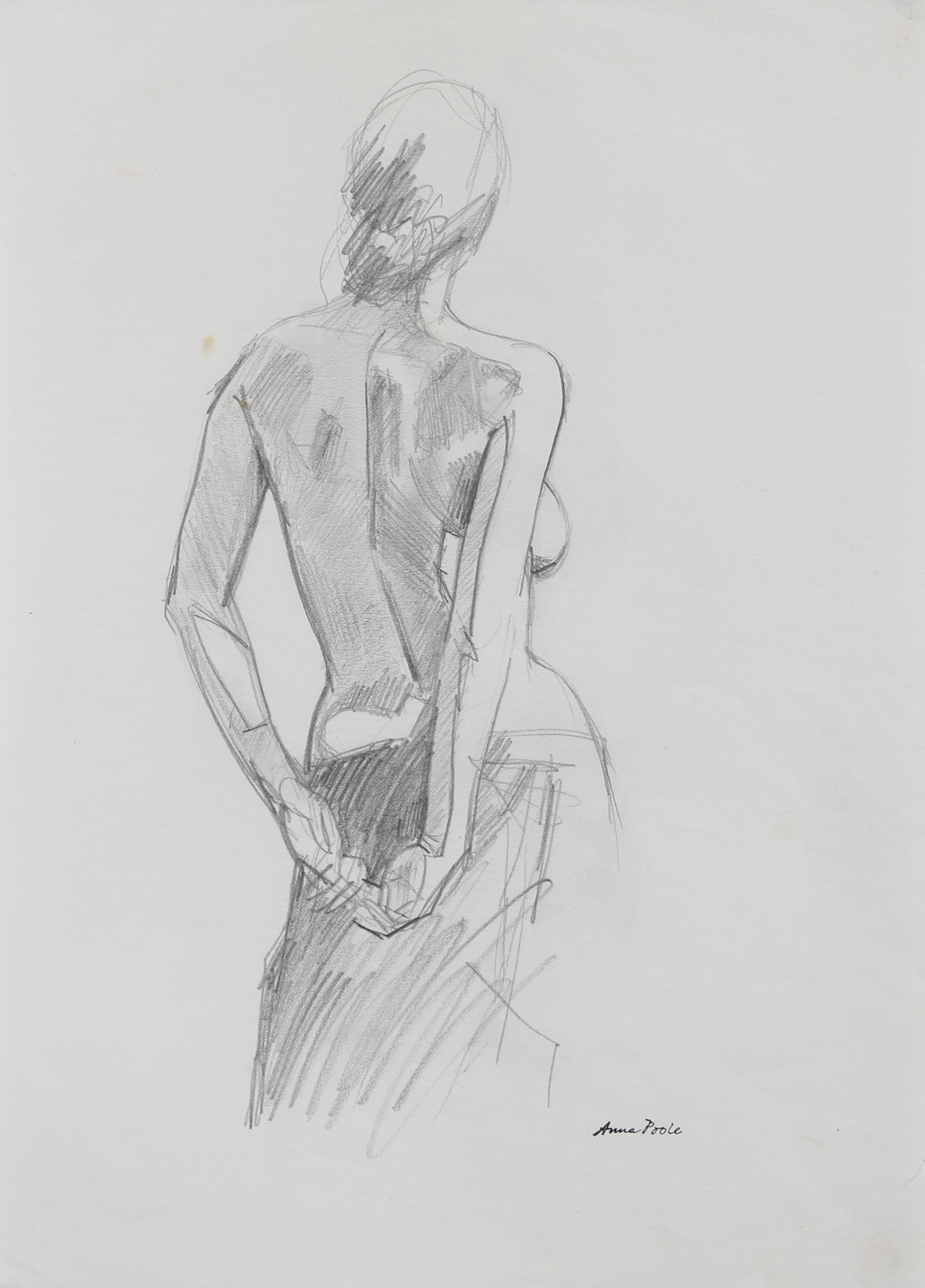 Torso Study - Female<br>Late 20th Century Graphite<br><br>#98960