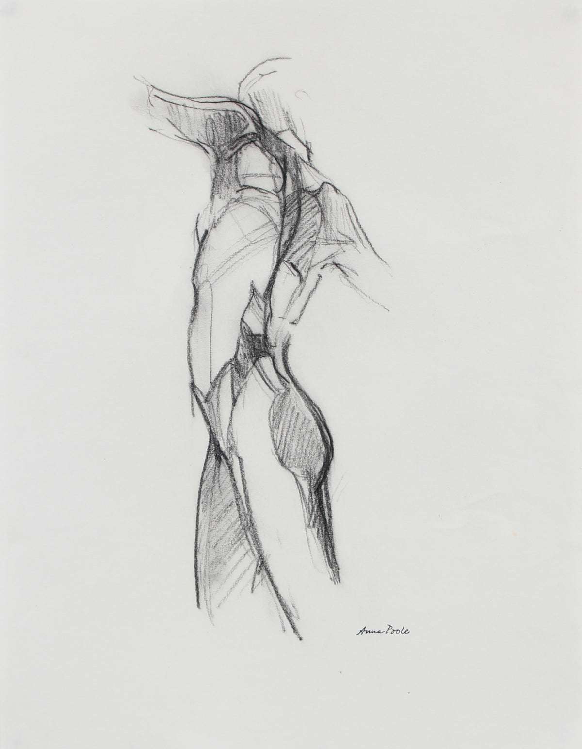 Nude Figure Study &lt;br&gt;Late 20th Century Charcoal &lt;br&gt;&lt;br&gt;#98967