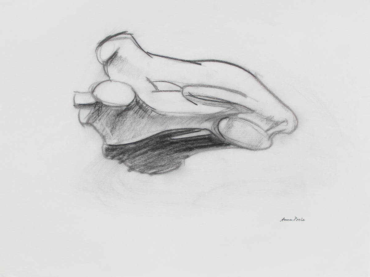 Abstracted Model Study &lt;br&gt;Late 20th Century Charcoal &lt;br&gt;&lt;br&gt;98976