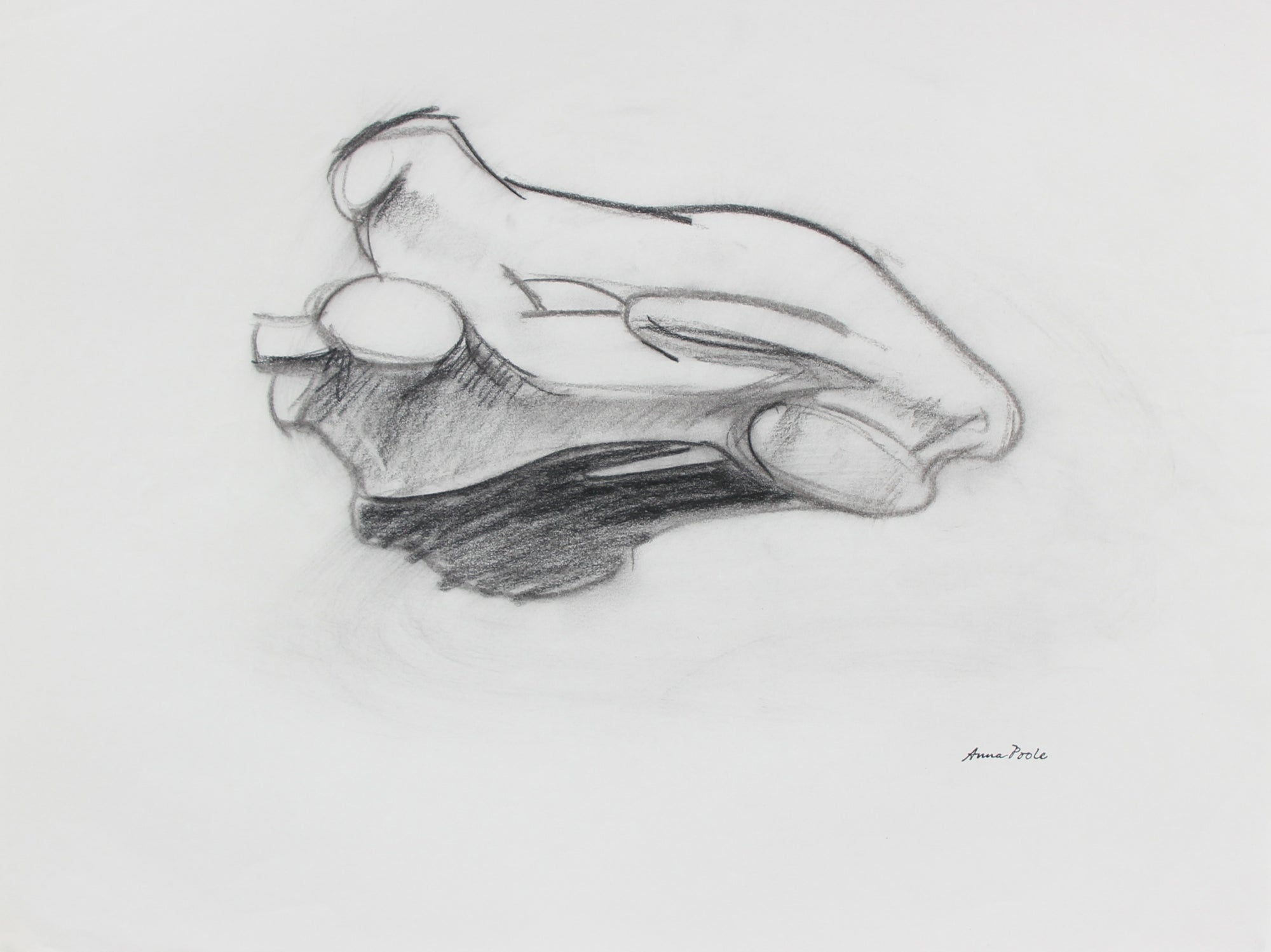 Abstracted Model Study <br>Late 20th Century Charcoal <br><br>98976