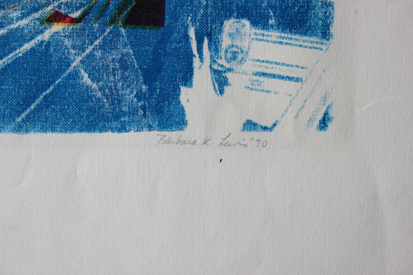 Abstracted Color Block Cityscape <br> 1970 Serigraph<br><br>#99058