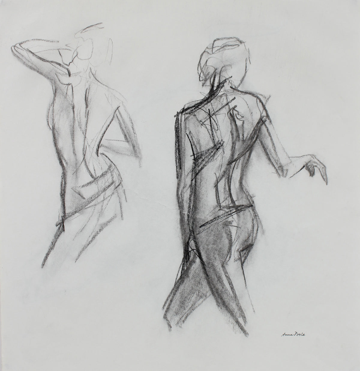 Nude Figure Study &lt;br&gt;Late 20th Century Charcoal &lt;br&gt;&lt;br&gt;#99082