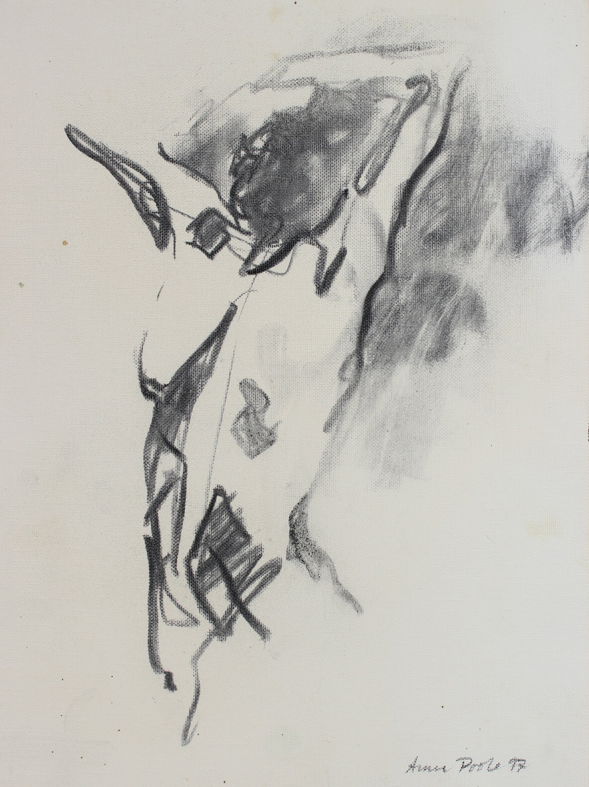 In Movement Nude Figurative Study &lt;br&gt;1997 Charcoal &lt;br&gt;&lt;br&gt;99125