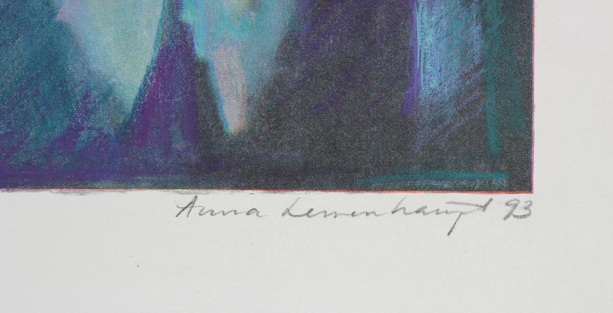 Abstracted Figure From Behin<br>1993 Mixed Media Print<br><br>#99147