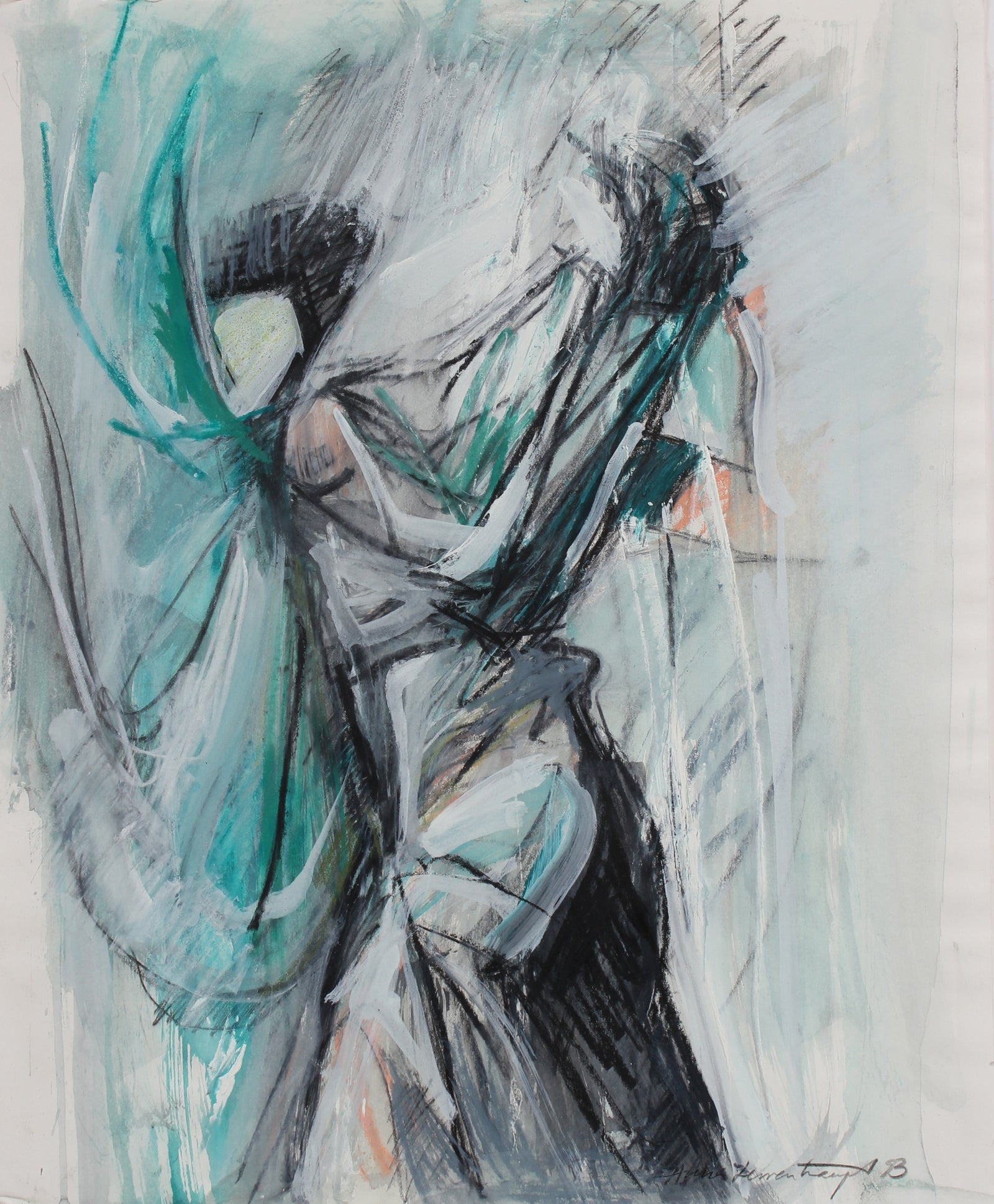 Abstract Cool Drawing <br>1993 Gouache, Pastel, Charcoal, and Graphite <br><br>99154