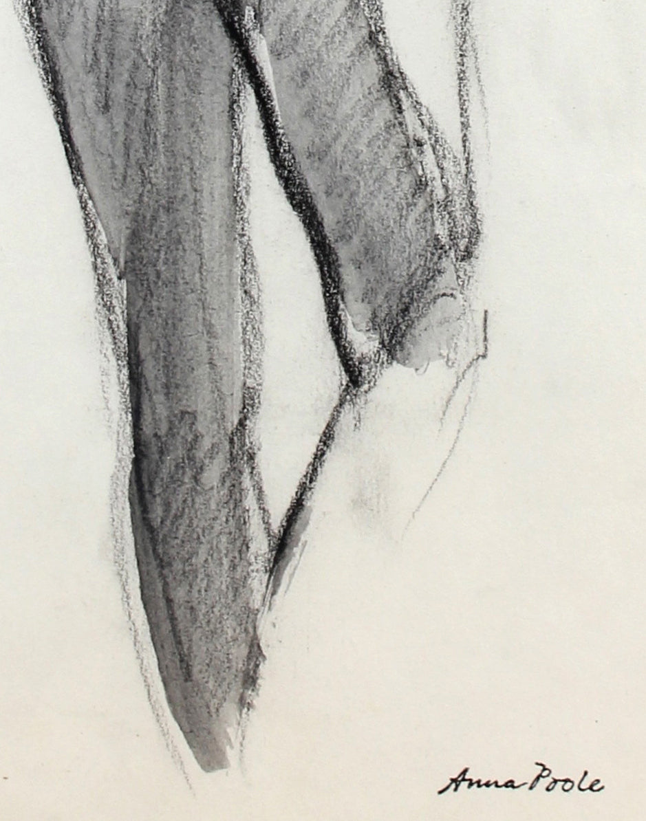 Anatomical Study of the Back<br>Late 20th Century Ink Wash & Charcoal<br><br>#99168