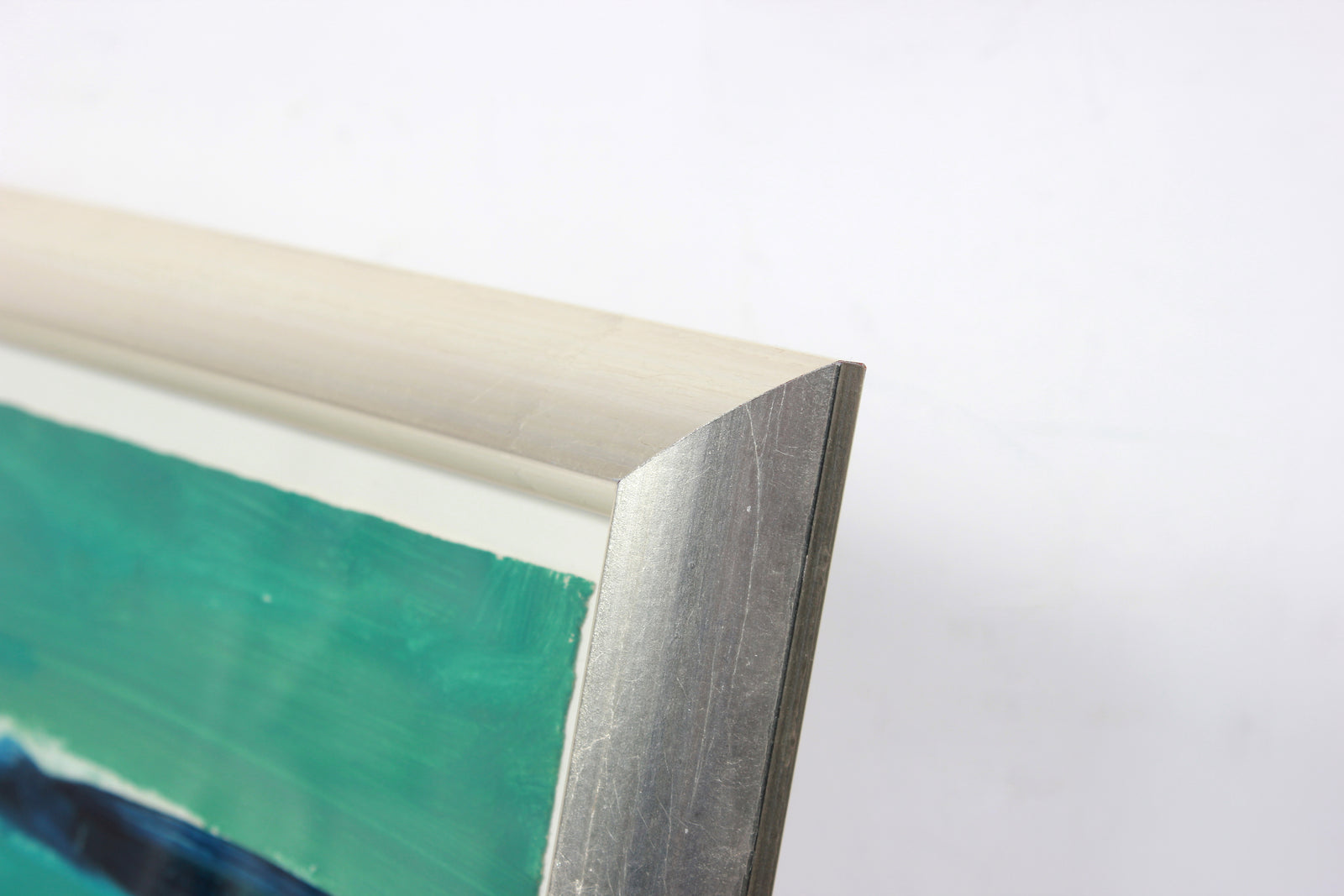 Blue & Green Color Block Abstract <br>1998 Oil, Pastel & Graphite <br><br>#99175