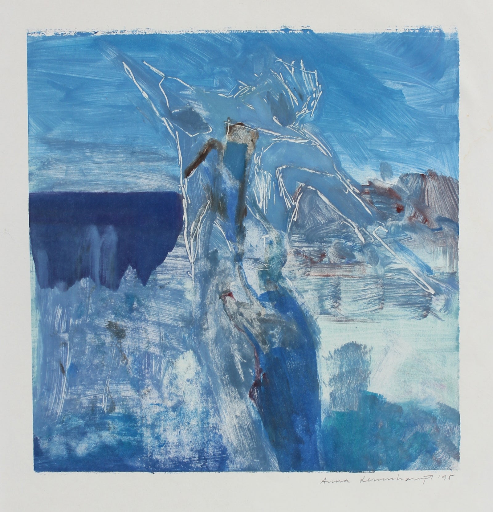 Figure & Form Abstraction - Blue<br>1995 Monotype<br><br>#99179