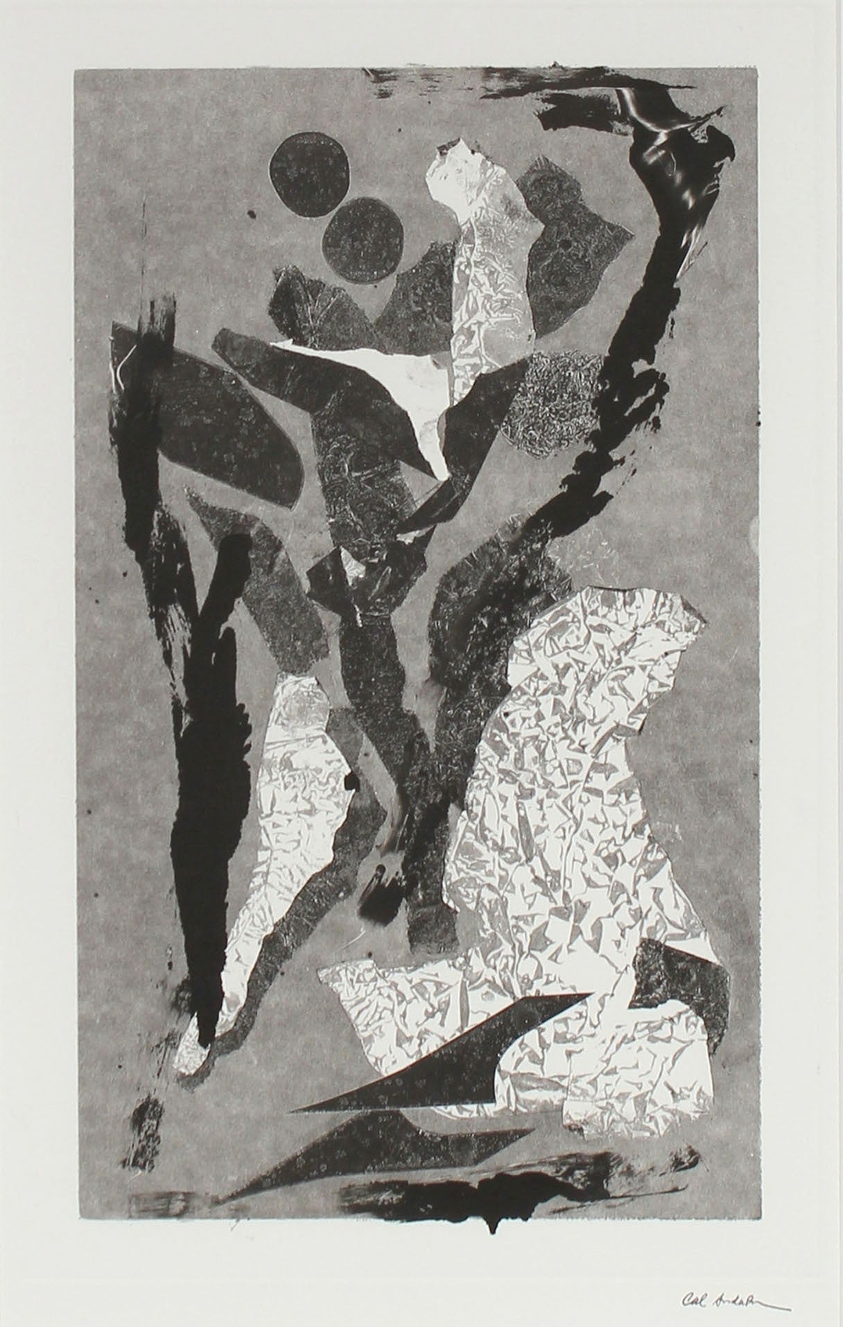 Modernist Abstracted Figures <br>1990-2000s Monotype <br><br>#99304