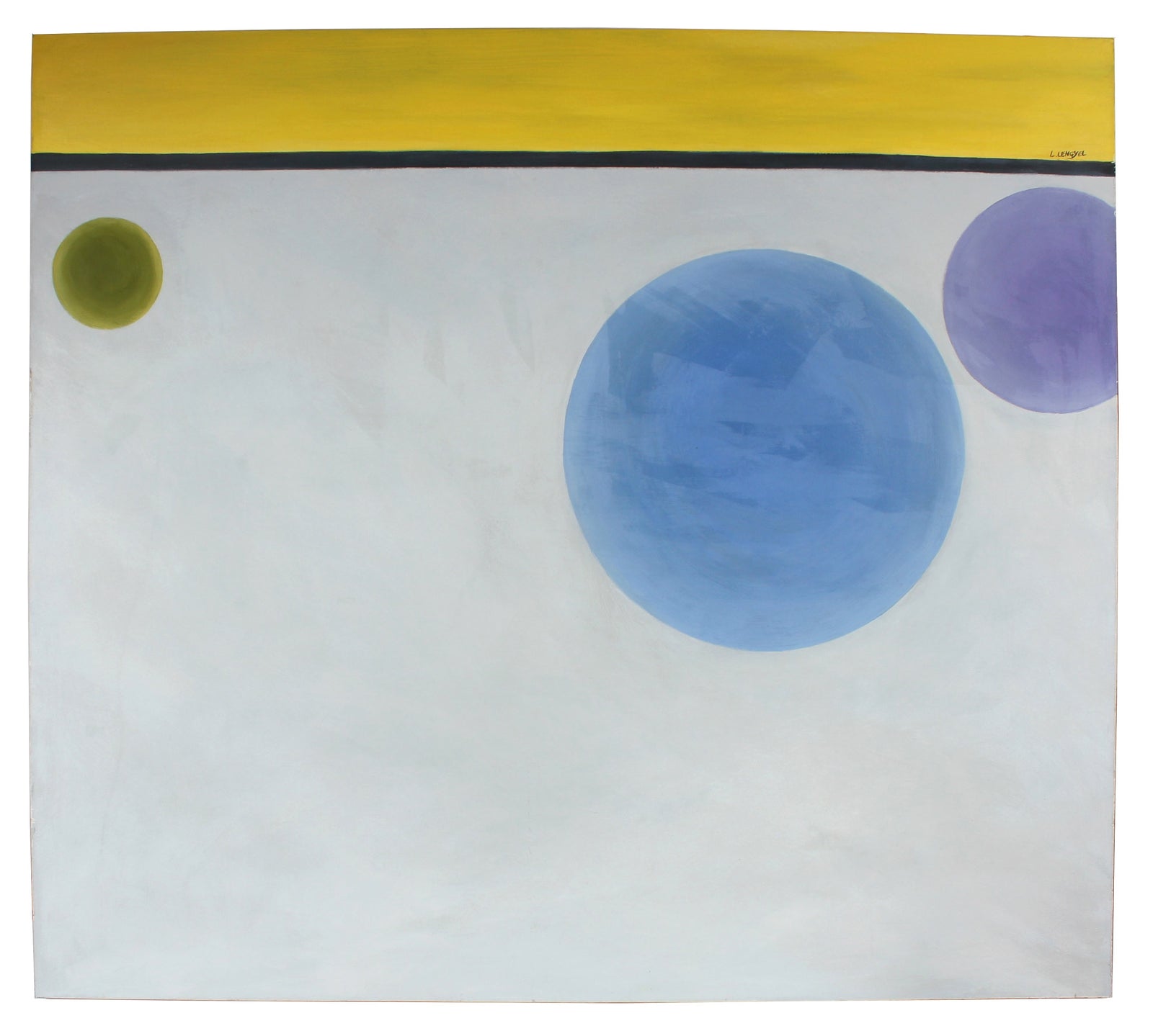 Modernist Geometric Abstract<br>2012 Oil<br><br>#99328