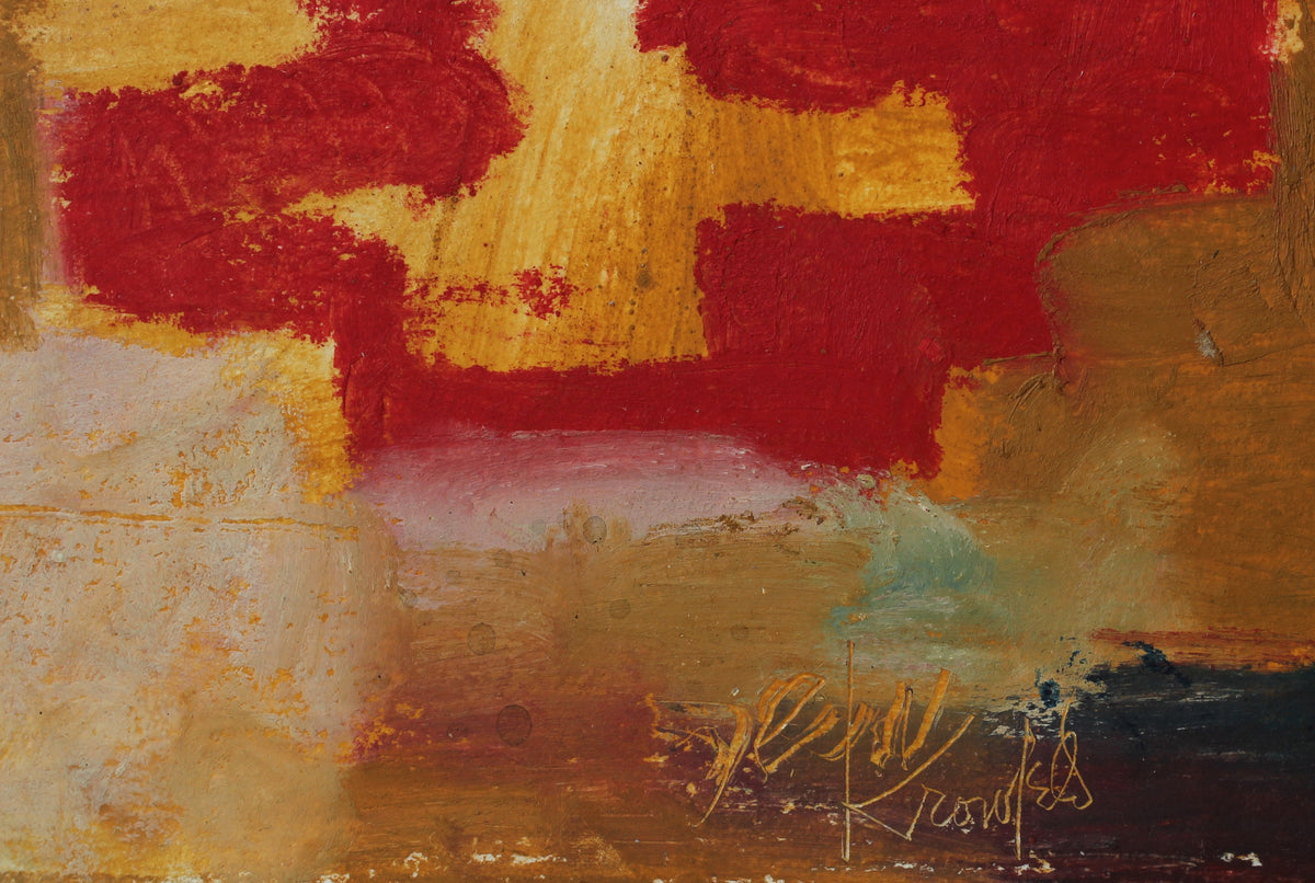 Warm Abstracted Color Field <br>1970s Acrylic & Gouache <br><br>#99440