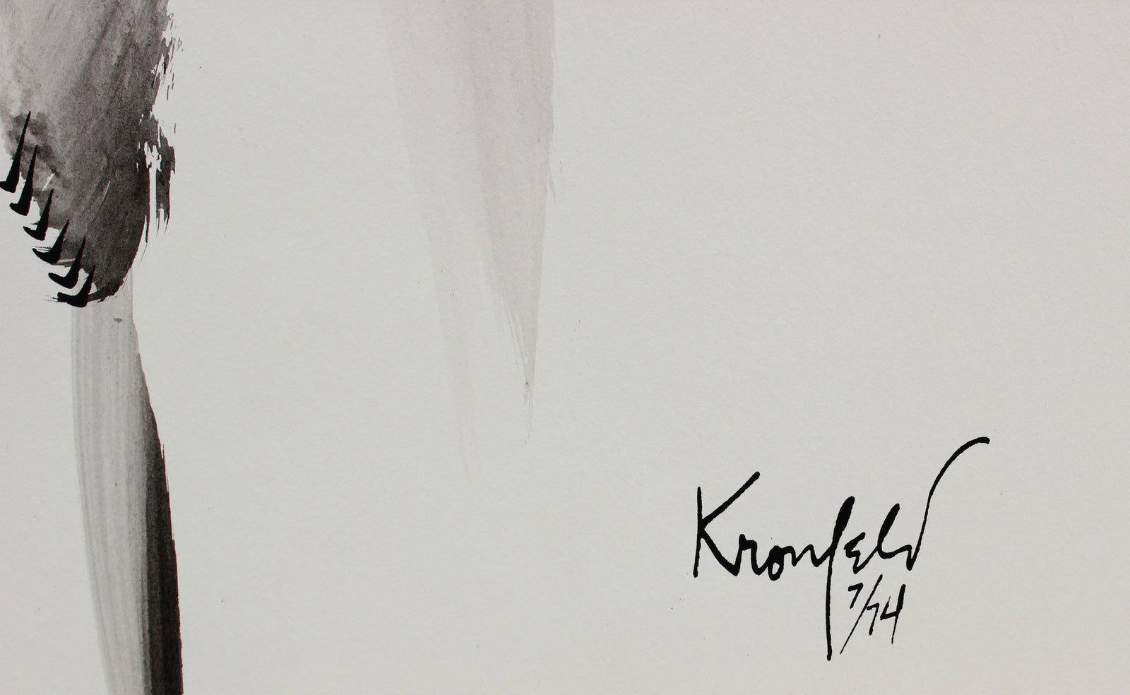 Vintage Monochrome Parrot <br>1974 Ink <br><br>#99518