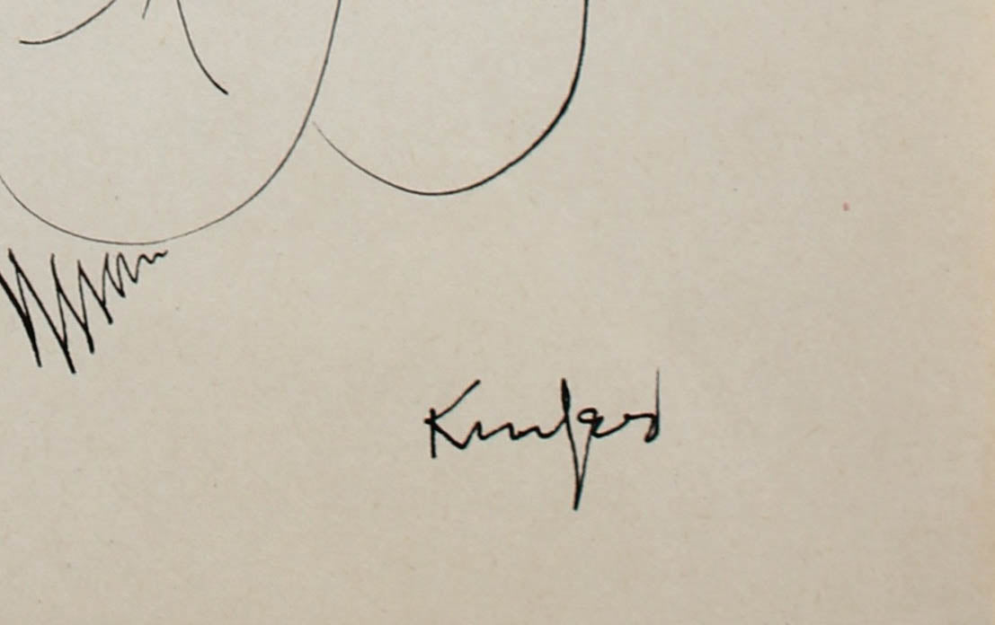 Elegant Bird <br>1970-80s Ink<br><br>#99555