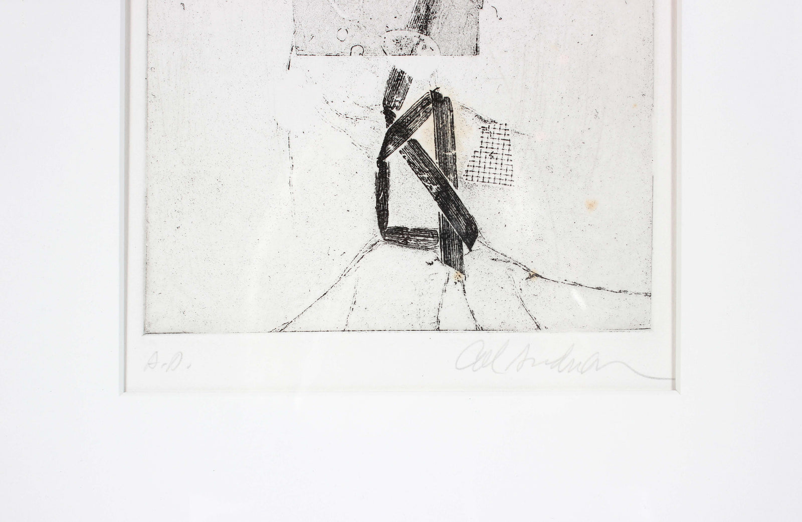 Monochromatic Abstract Print<br>20th Century Monotype and Etching<br><br>#99649