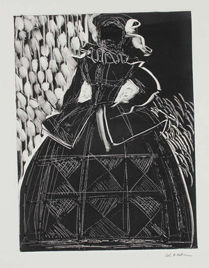 Abstracted Figure in Costume <br>1990-2000s Monotype <br><br>#99660