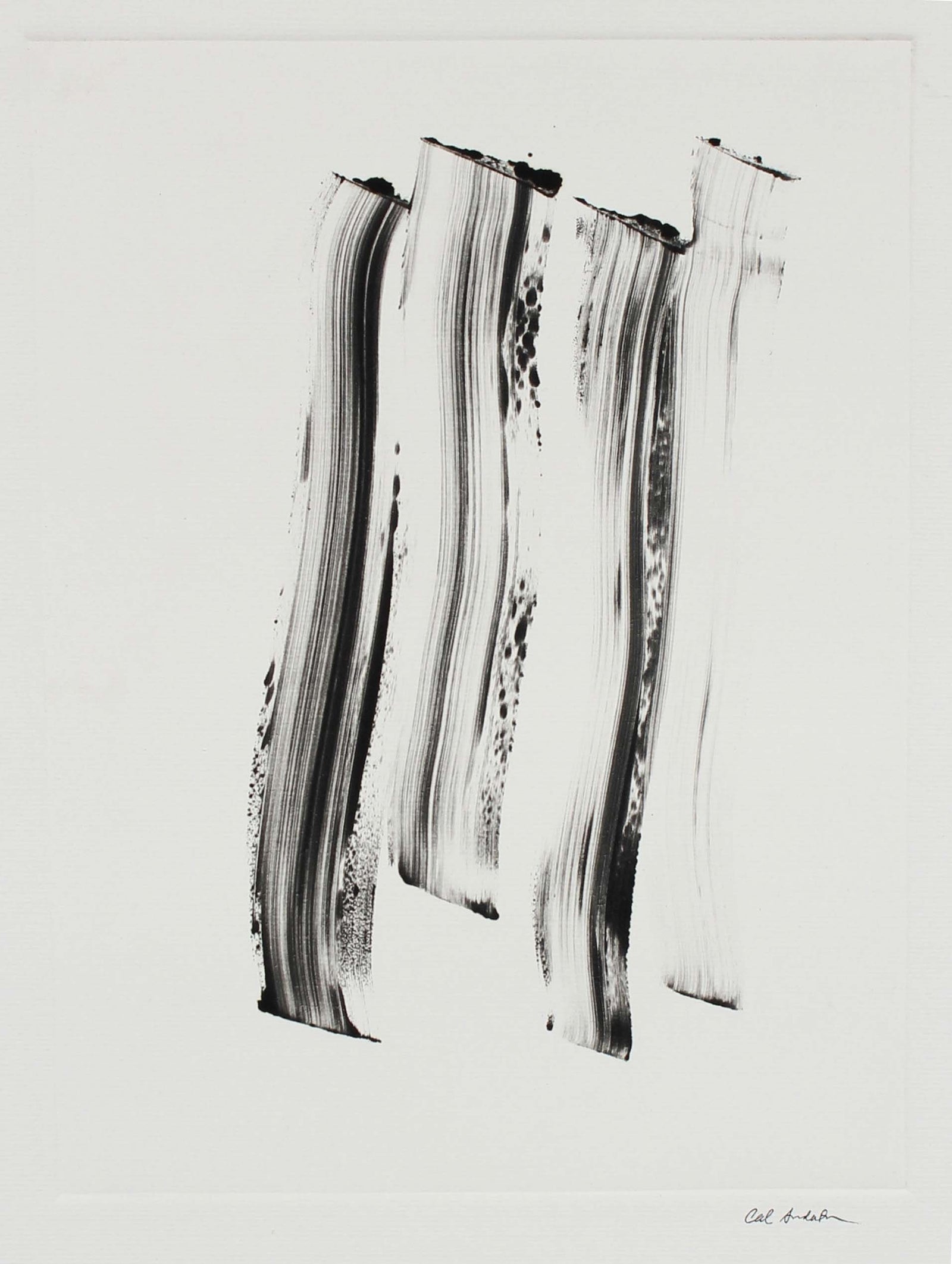 Monochromatic Abstract<br>Late 20th Century Monotype<br><br>#99662