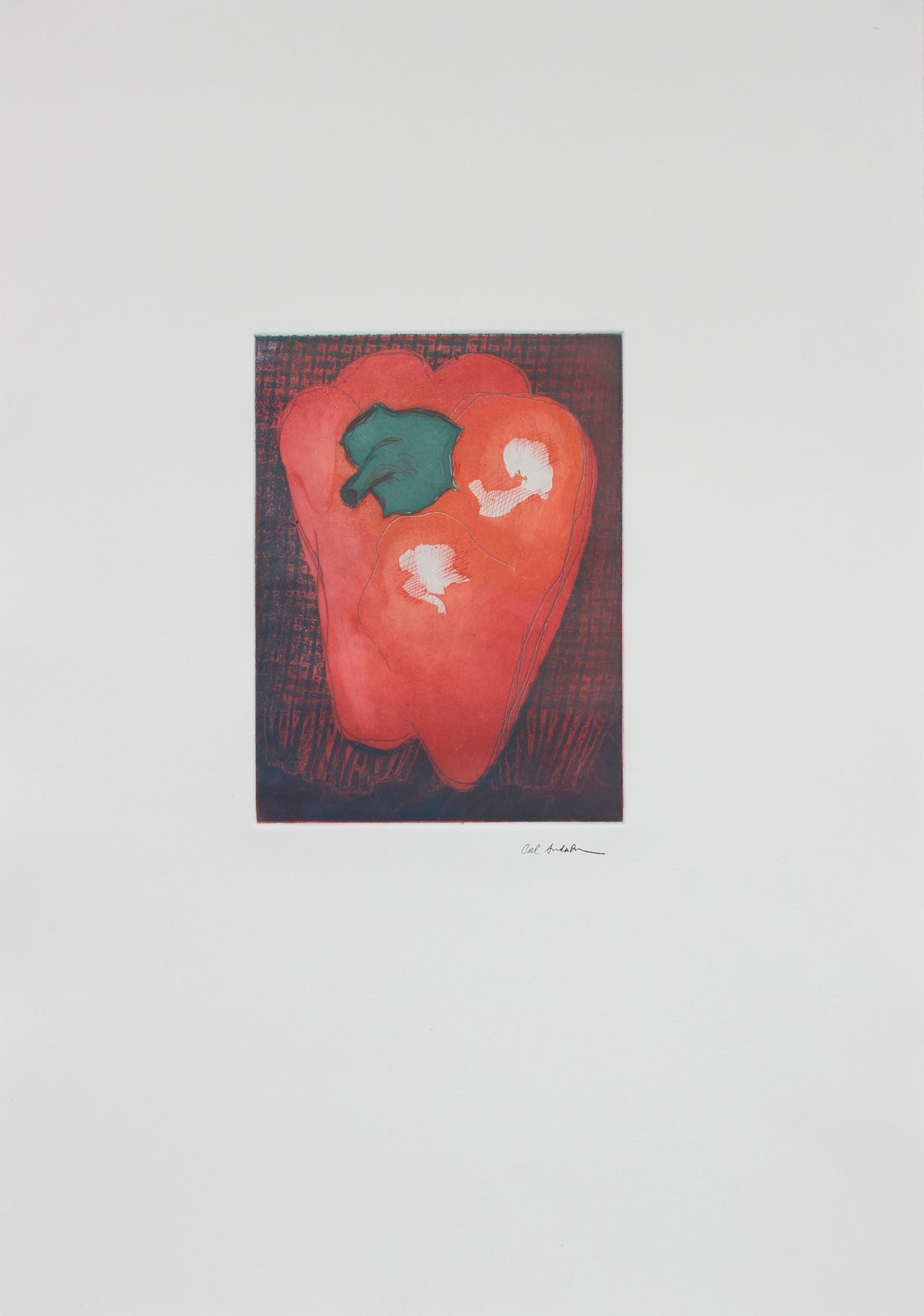 Red Pepper Print <br>1990-2000s Etching <br><br>#99672