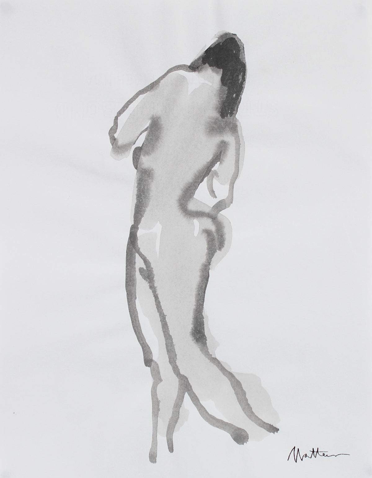 Standing Female Nude&lt;br&gt;20th Century Ink &lt;br&gt;&lt;br&gt;#99719