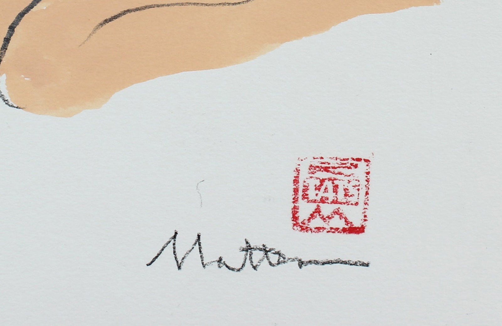 Reposed Female Nude Study <br>20th Century Charcoal & Gouache<br><br>#99722