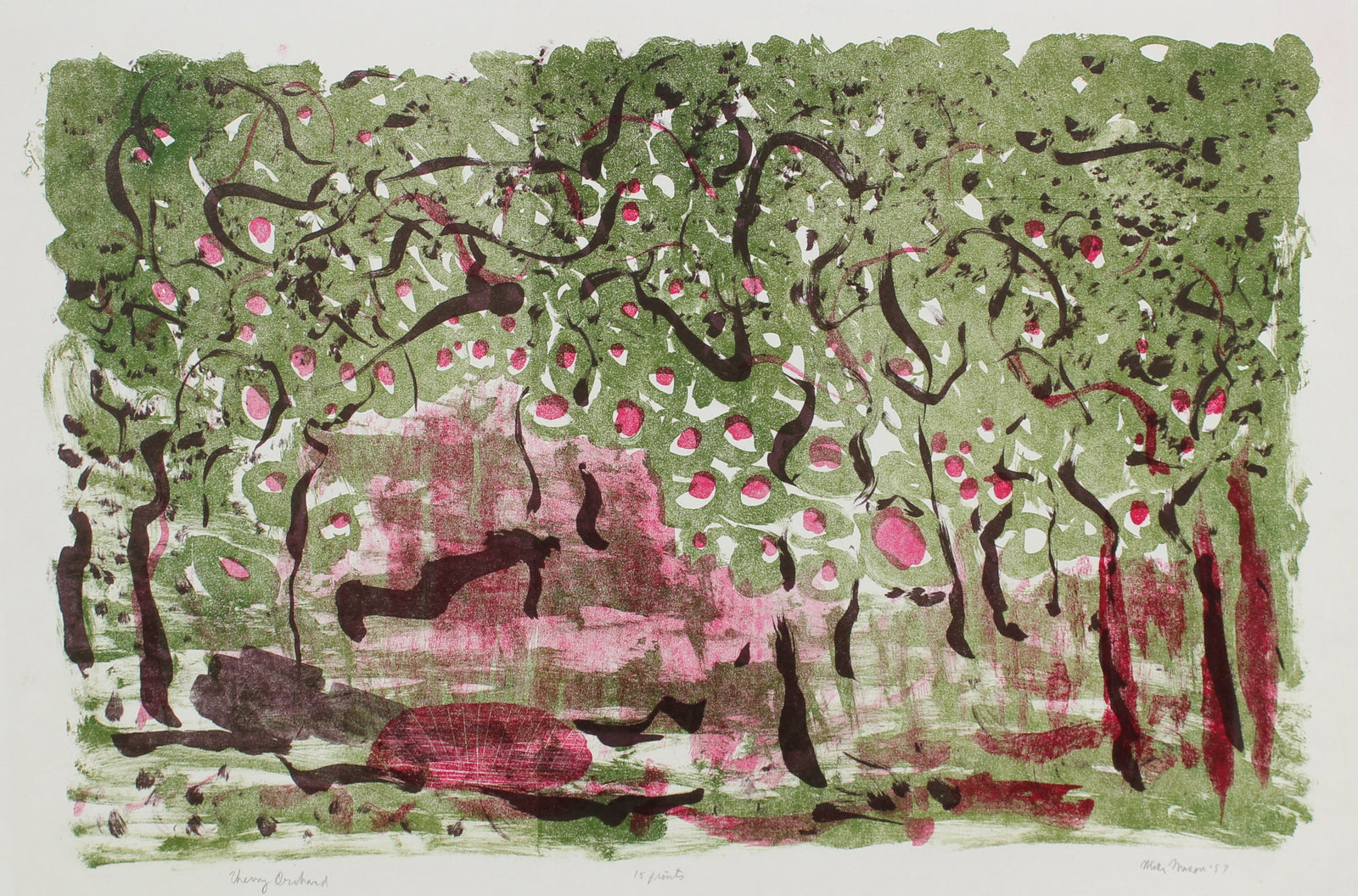 <i>Cherry Orchard</i><br>1957 Lithograph<br><br>#99812